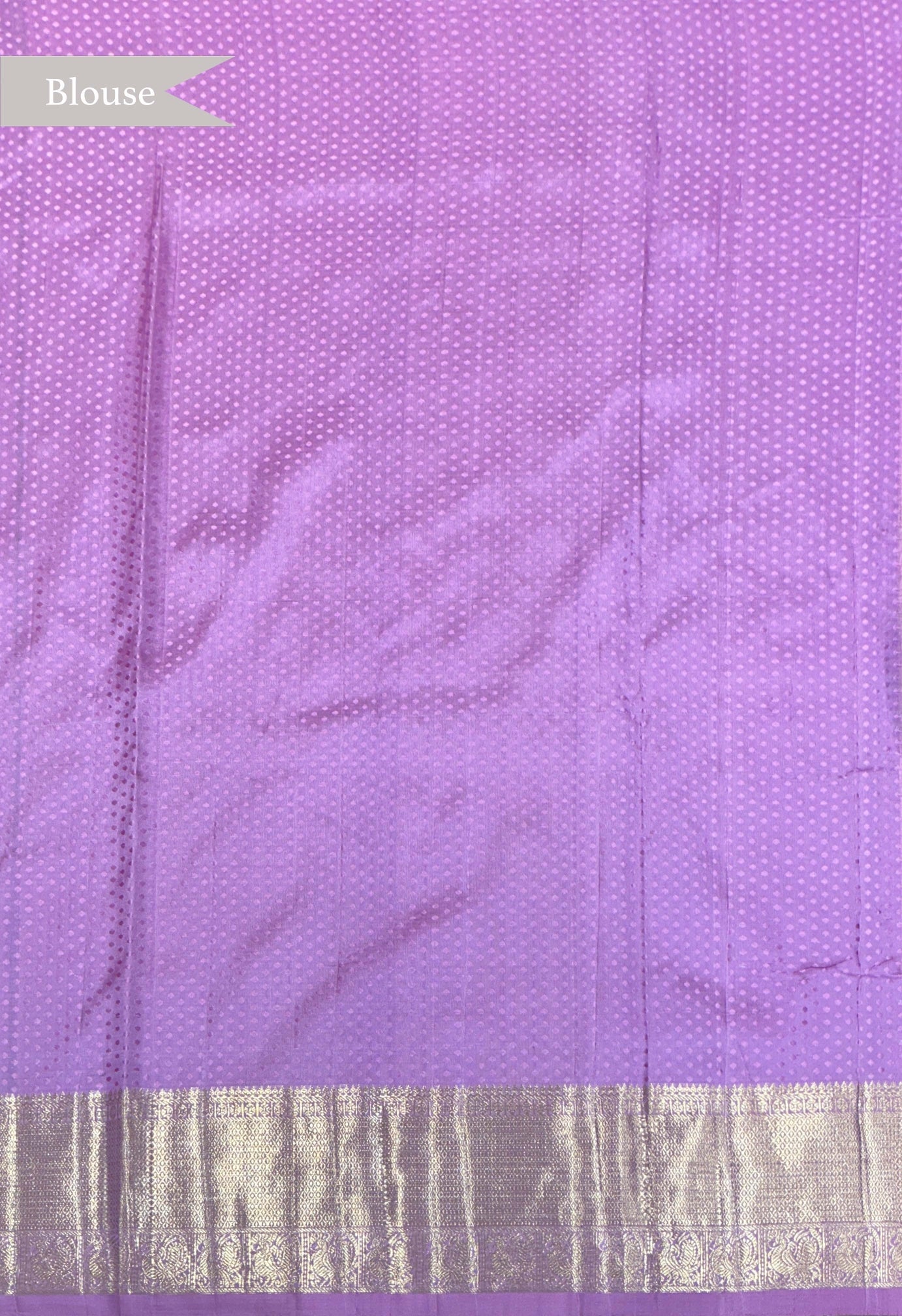 Lavender Pink Kanchivaram Silk Fusion Saree