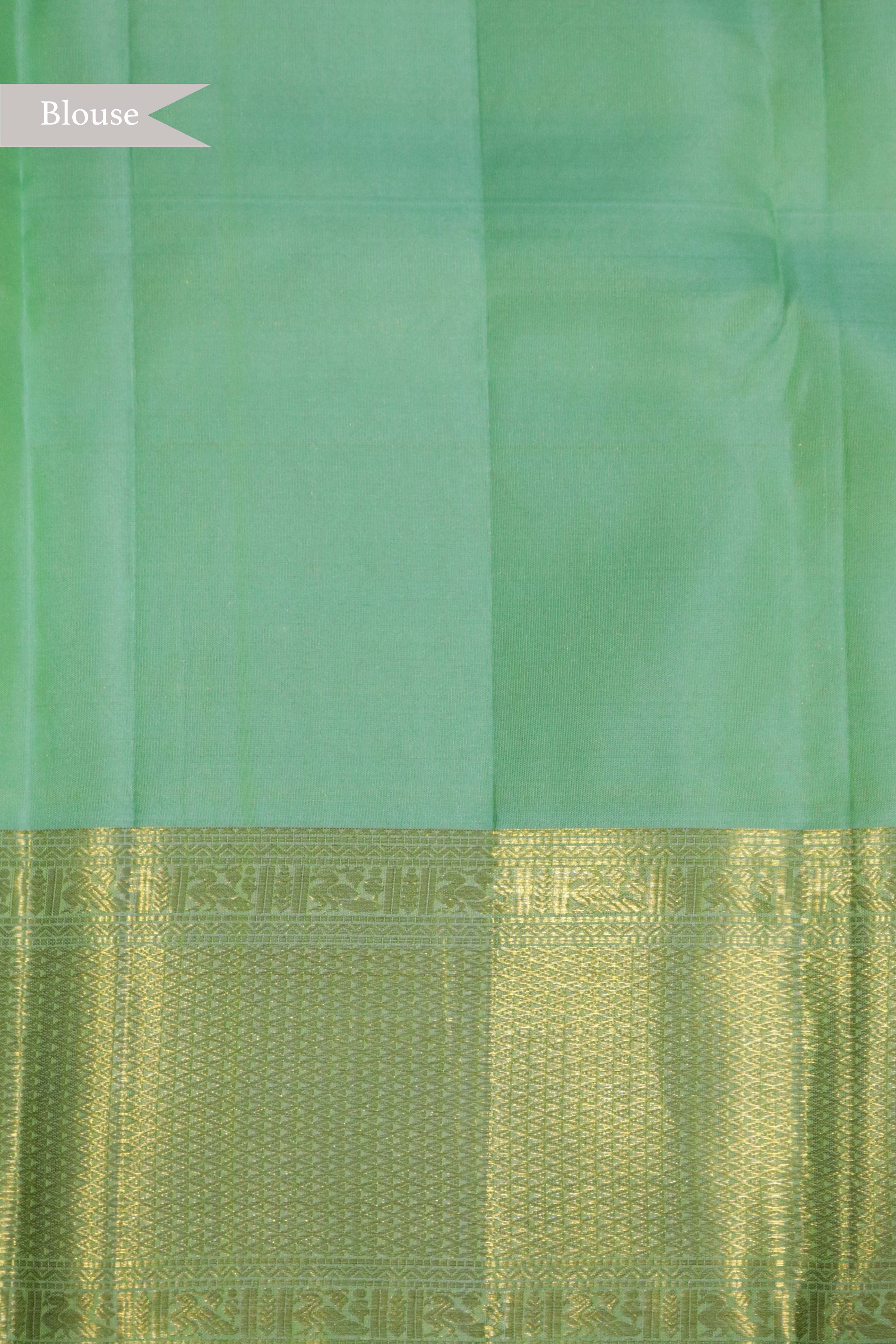 Mint Green Kanchipuram Silk Saree