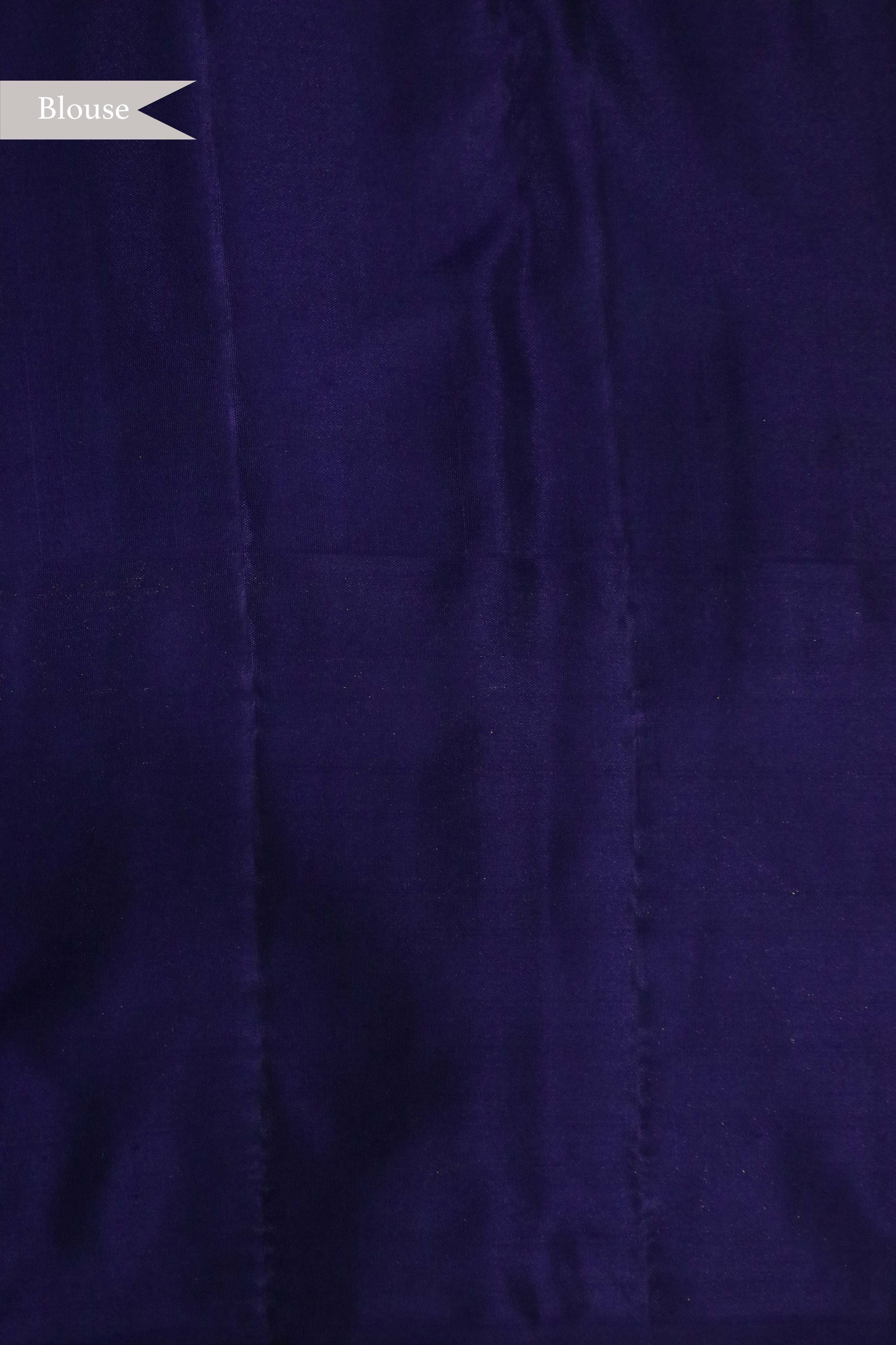Royal Blue Kanchipuram Silk Saree - Mokshaa