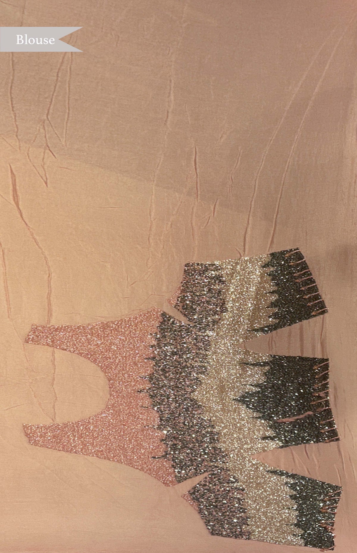 Pink Crush Crepe Saree with Sequin Work