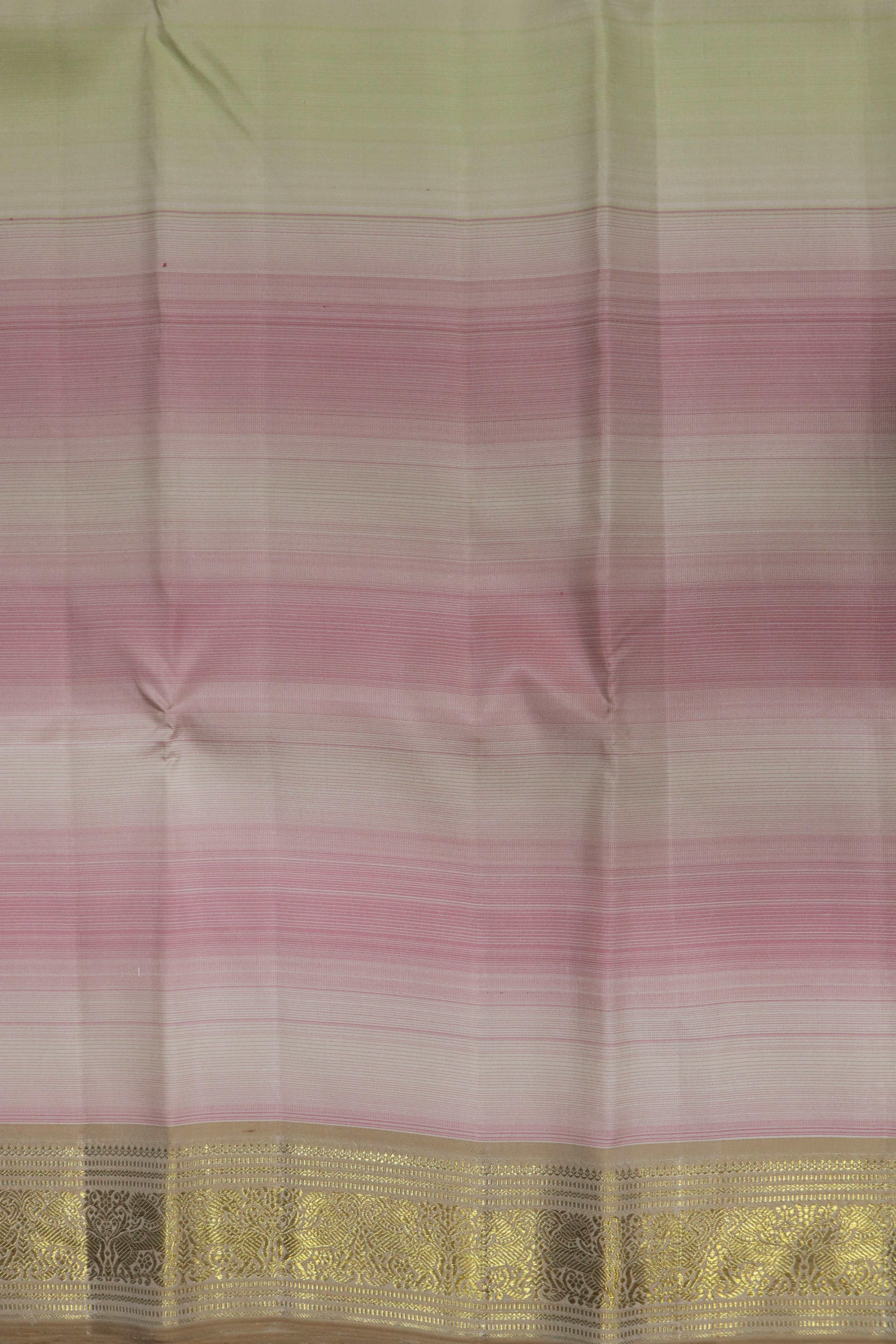 Pastel Shaded Kanchivaram Silk Saree with Contrast Zari Border