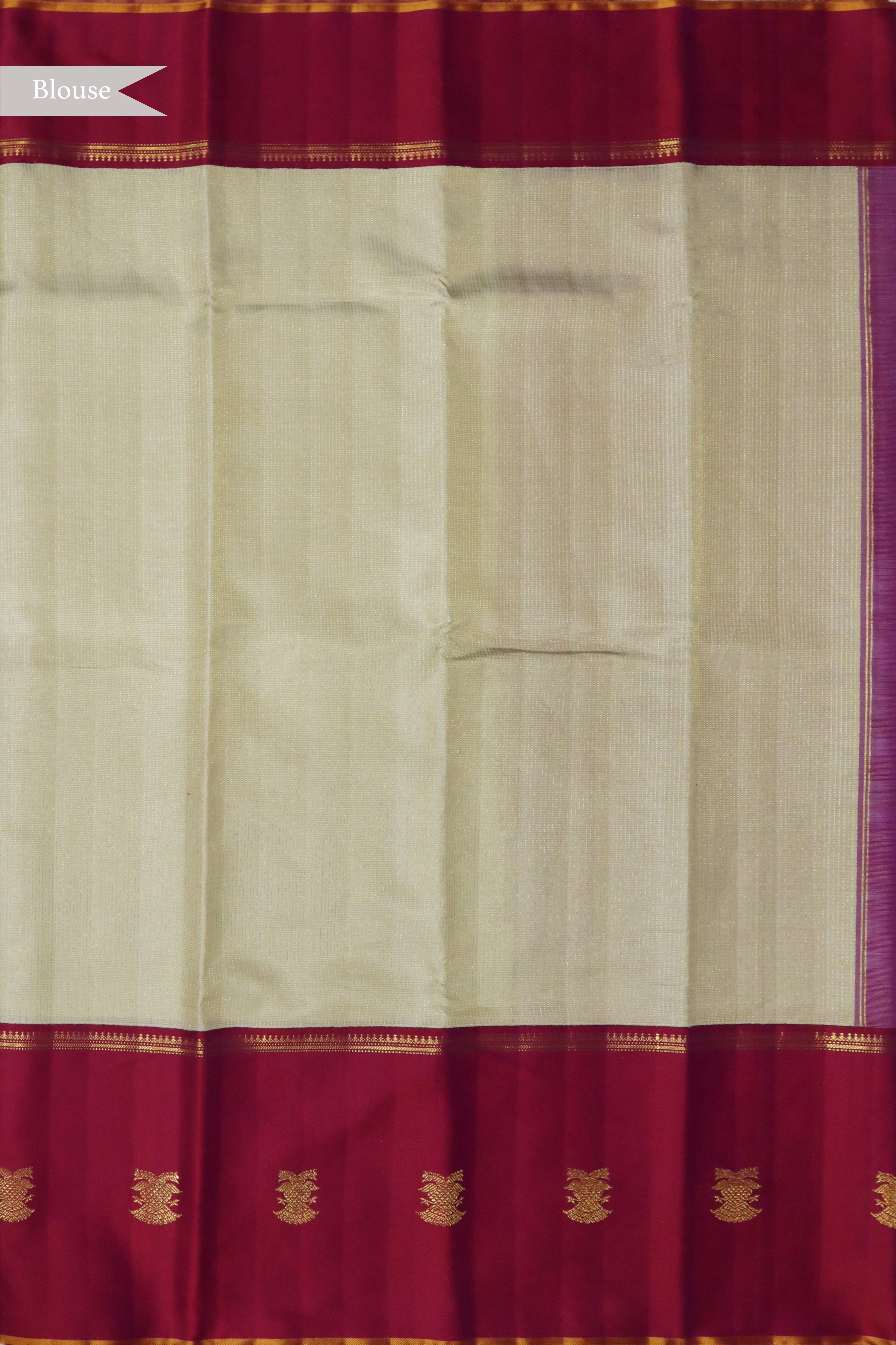 Off White Kanchivaram Silk  Vairaoosi Weaving Pink Border and Zari Motifs