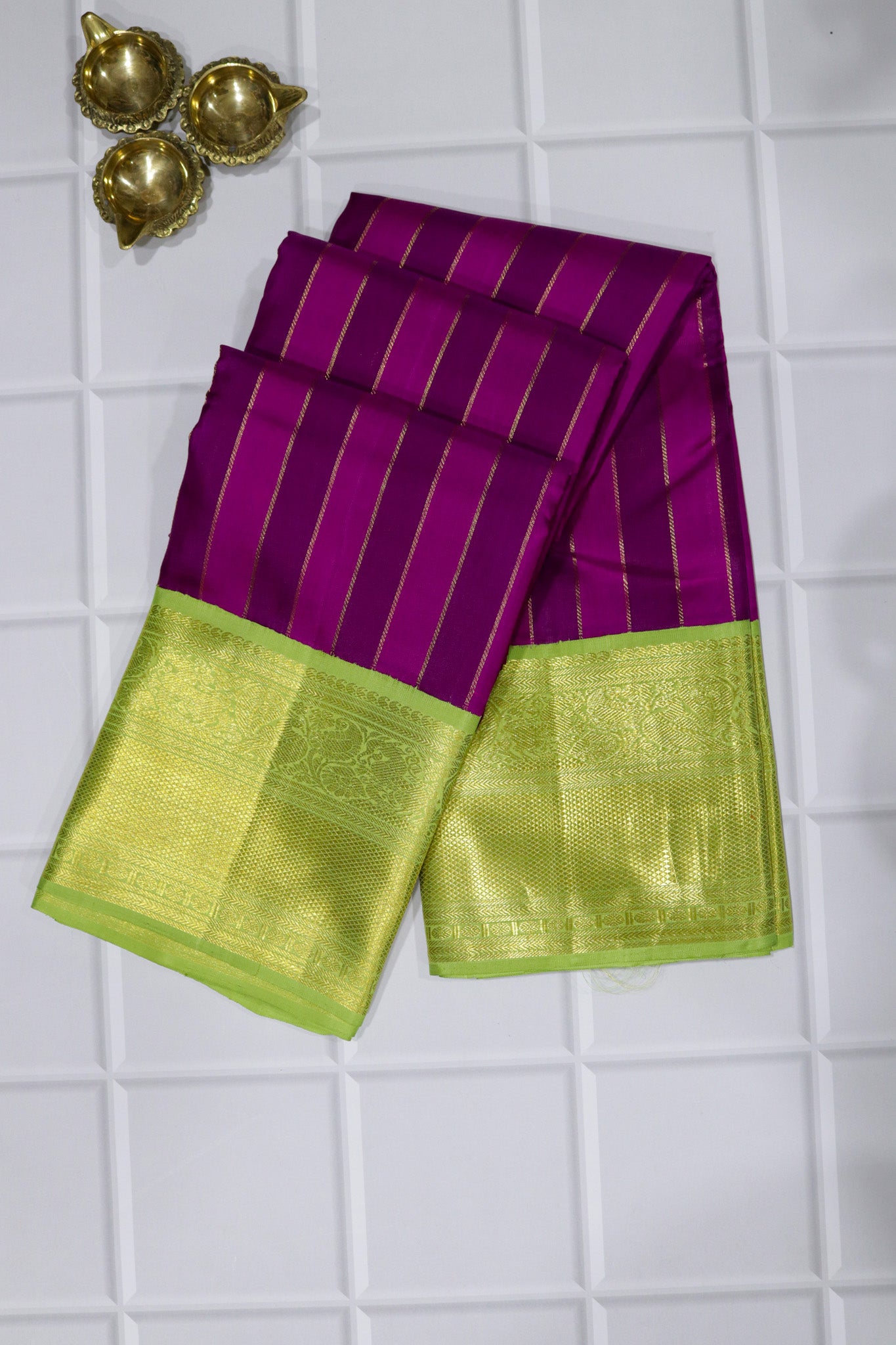 Deep Magenta Kanchivaram Silk Saree