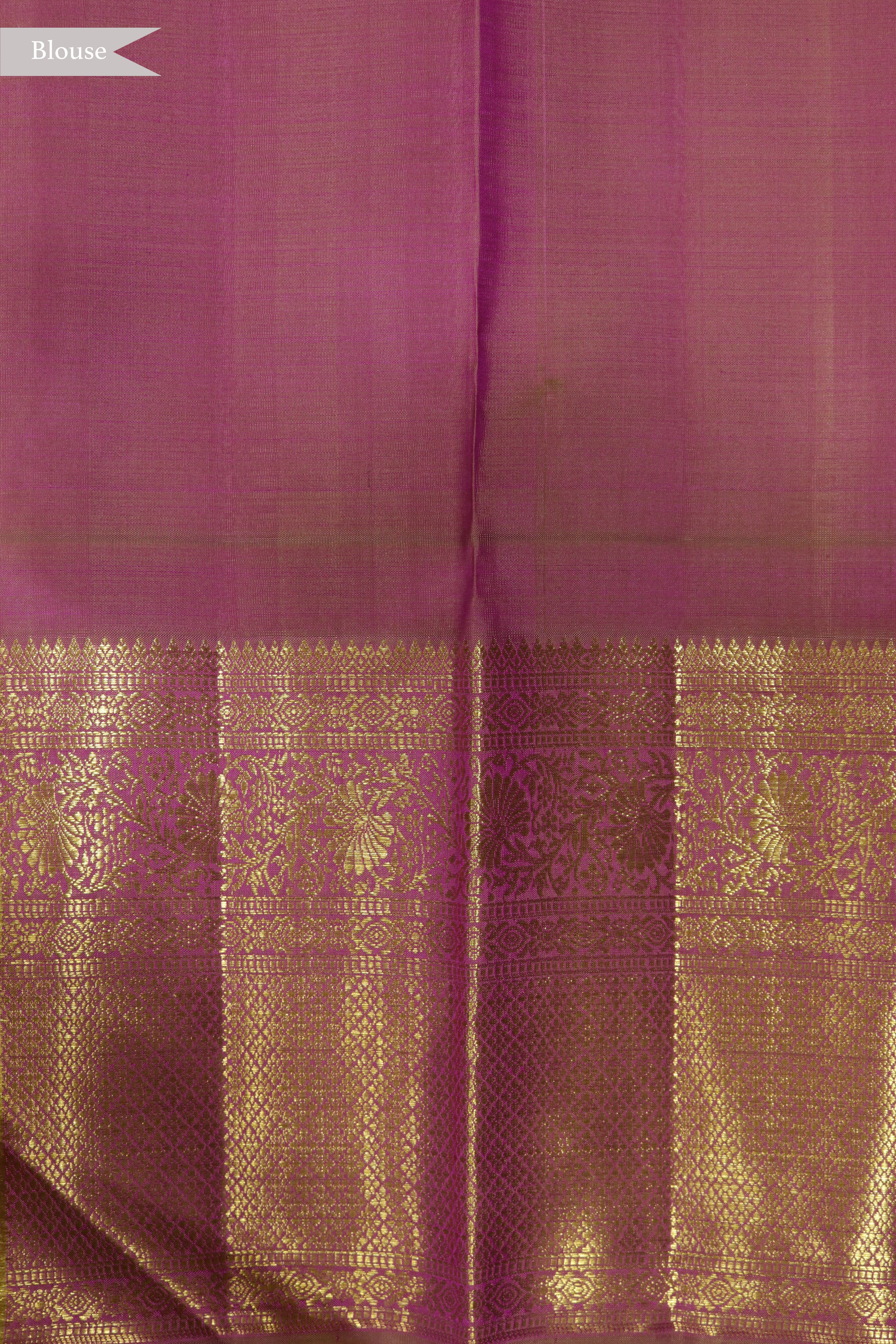 Coral Kanchivaram Silk Saree with Vaira Oosi Stripes and Contrast Zari Border