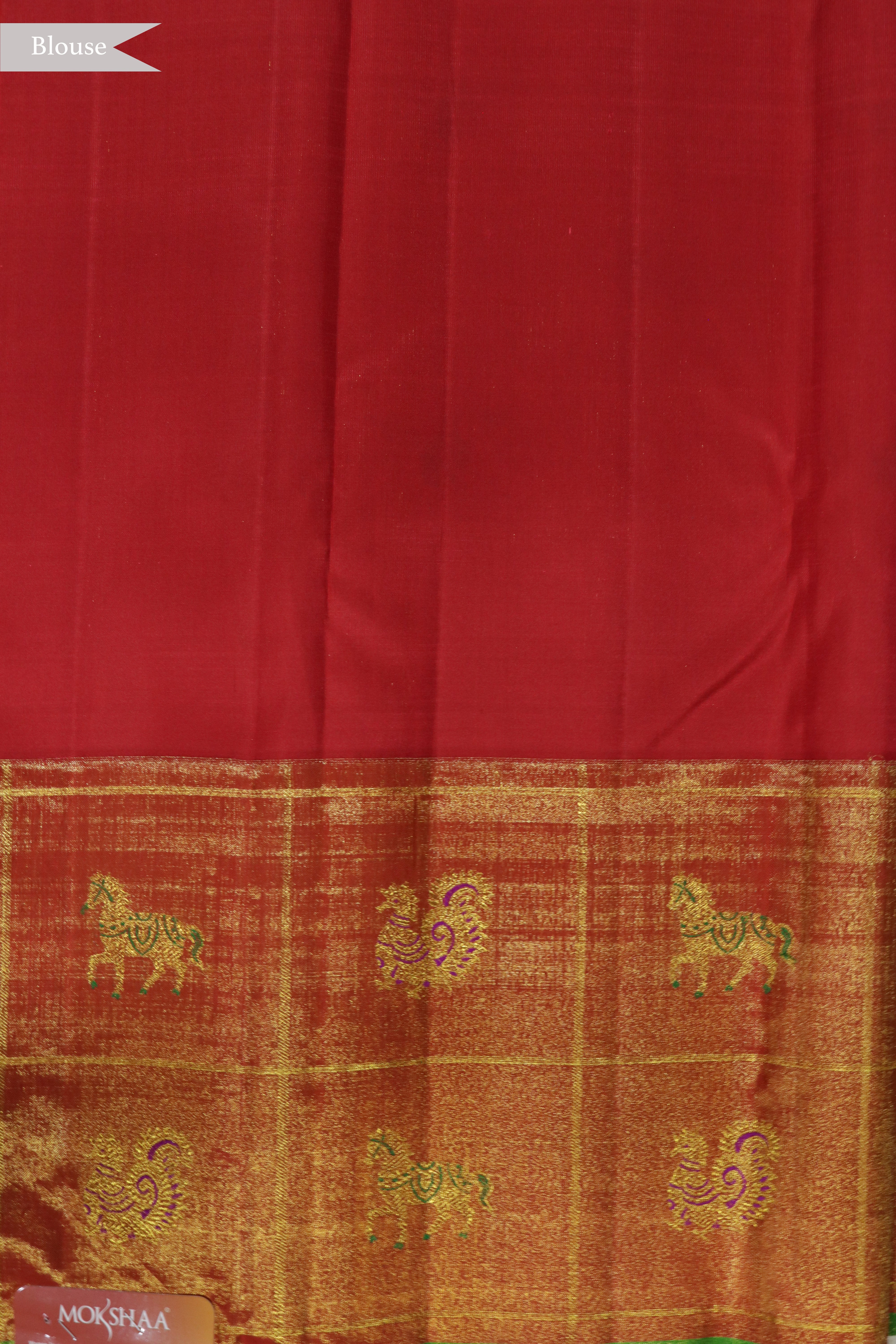 Lotus Pink Kanchivaram Silk Saree with Contrast Tissue Red Border