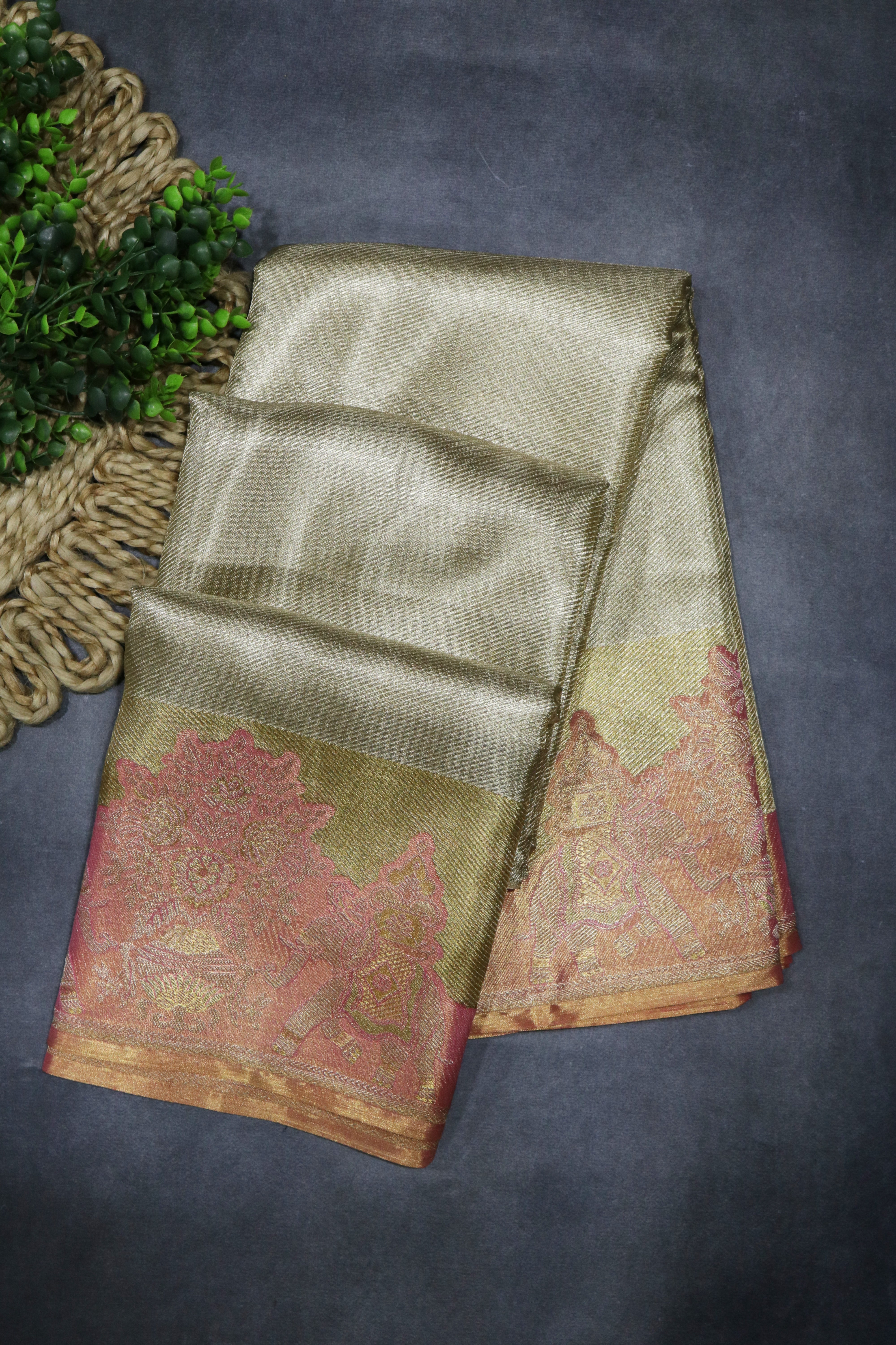 Gold Tissue Kanchivaram Silk Saree
