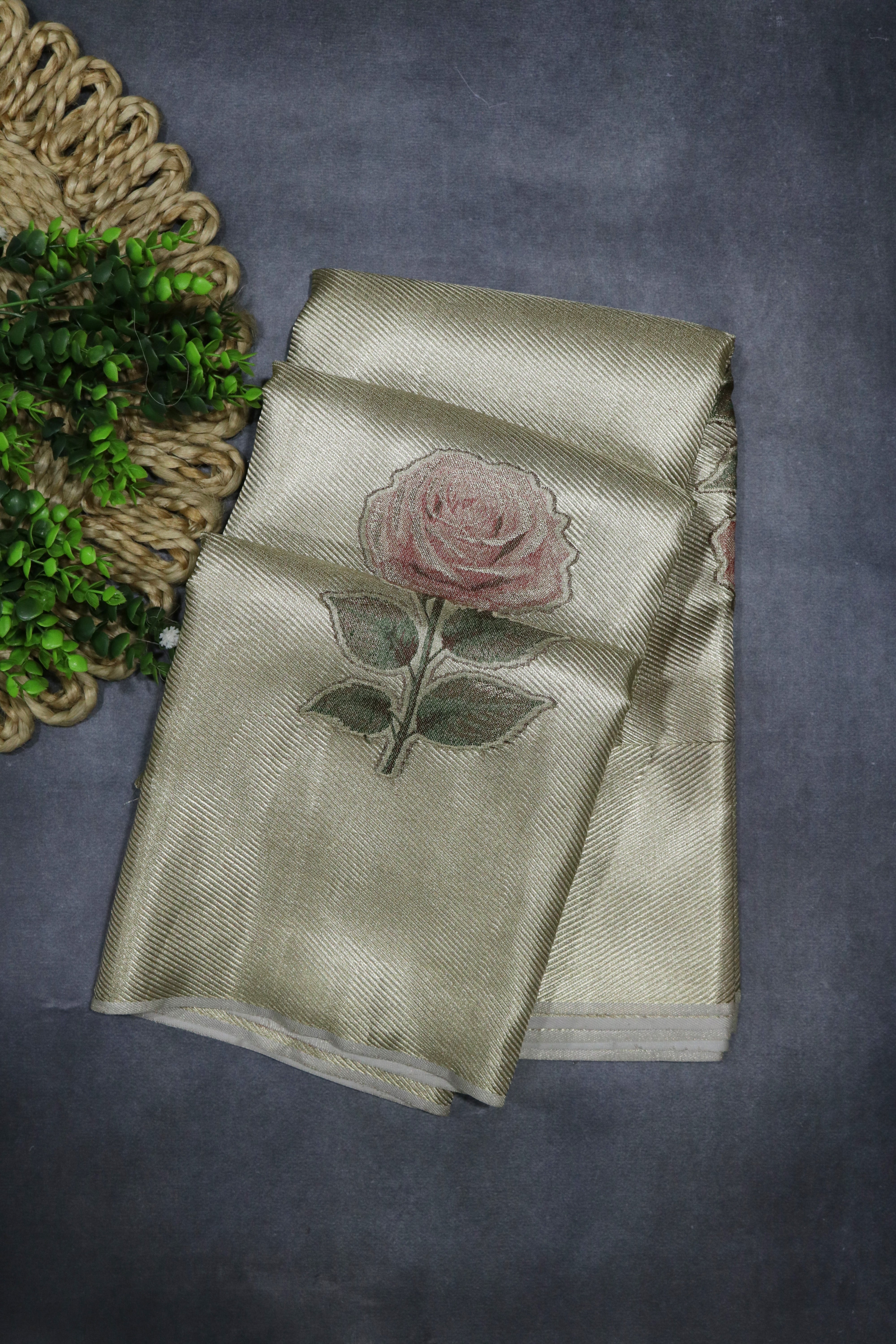 Silver Kanchivaram Tissue  Silk Saree