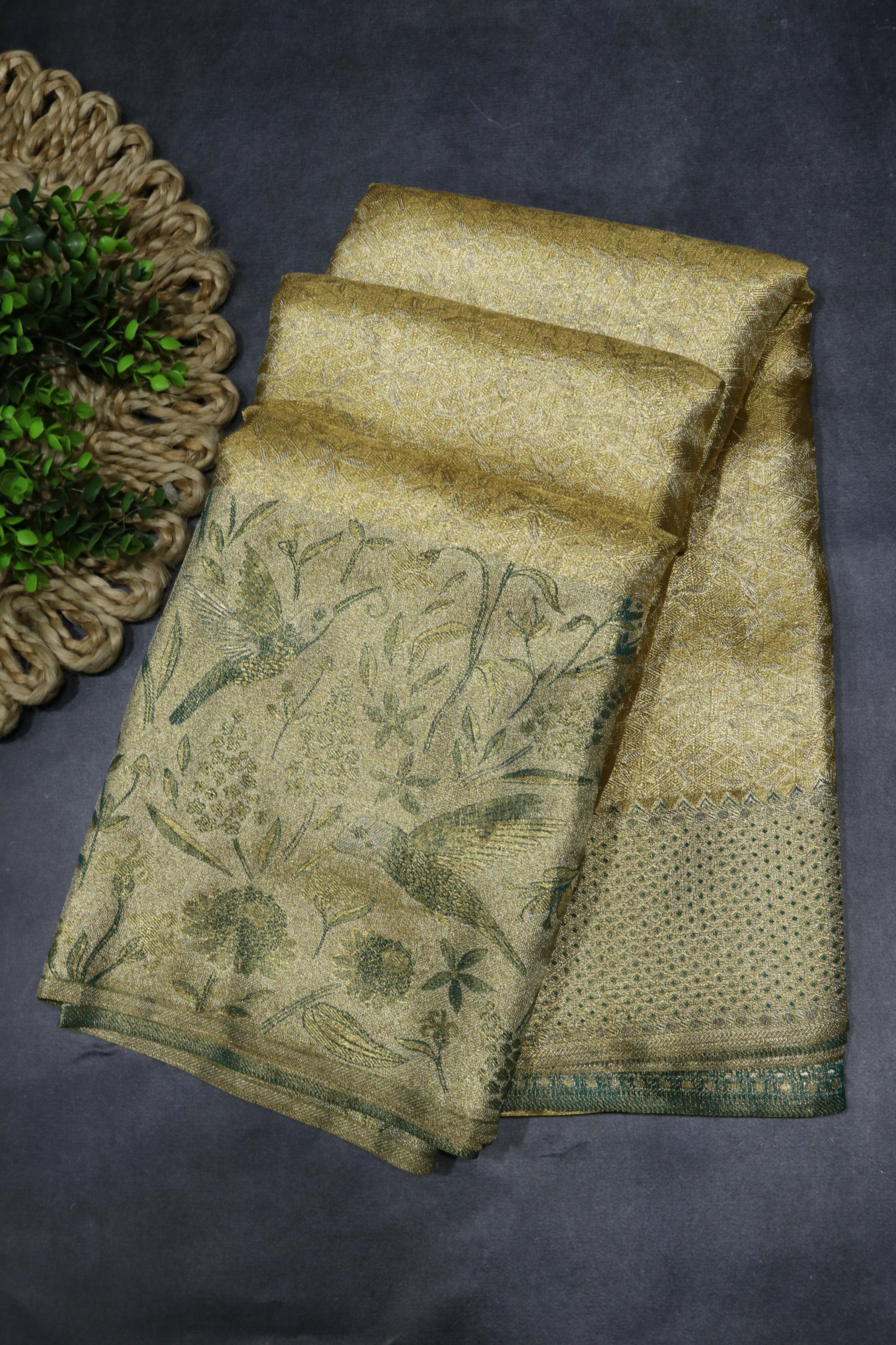 Gold Tissue Kanchivaram Silk Saree