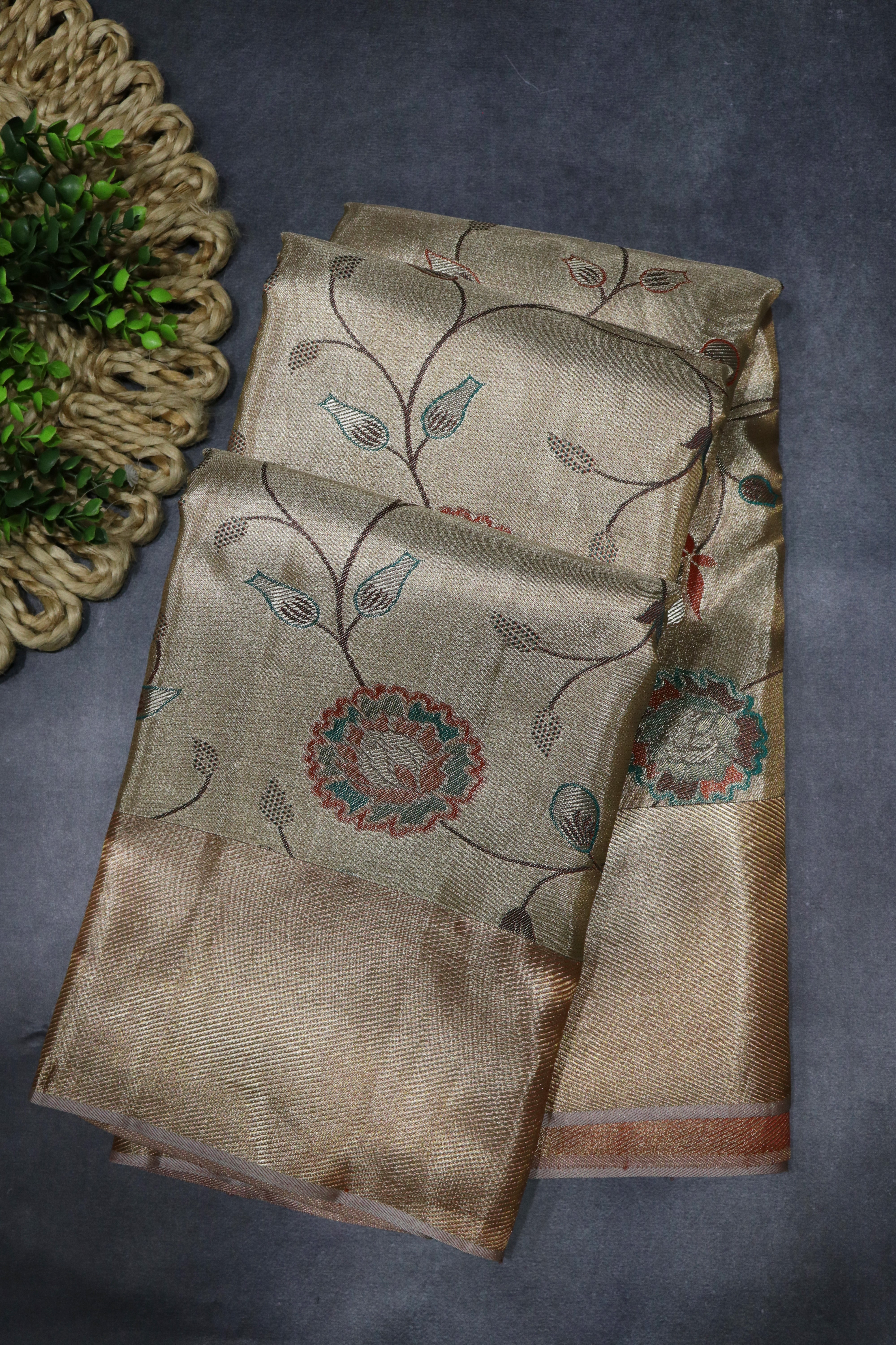 Gold Tissue Kanchivaram Silk Saree