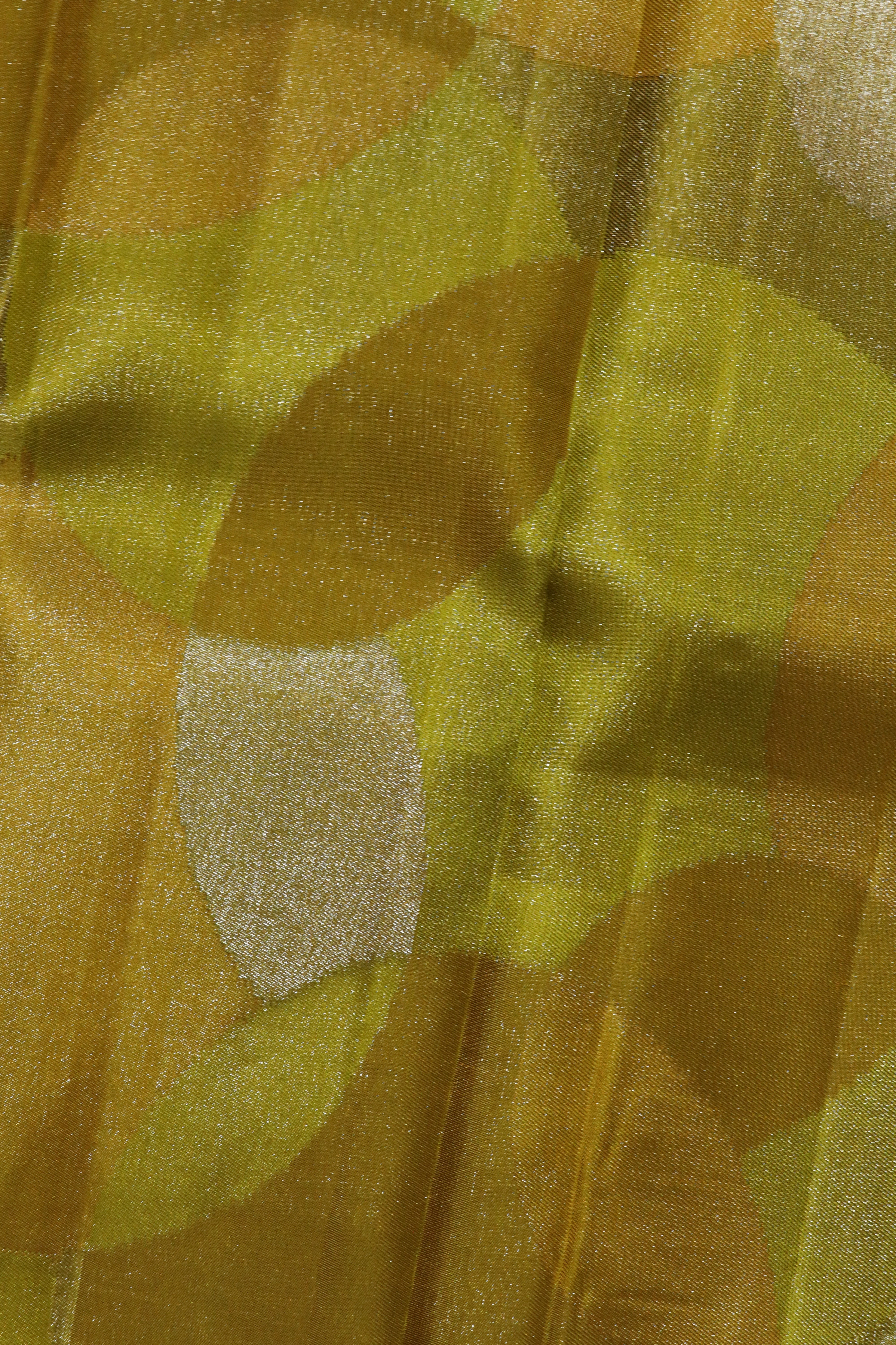 Mustard Geometric Kanchivaram Silk Saree