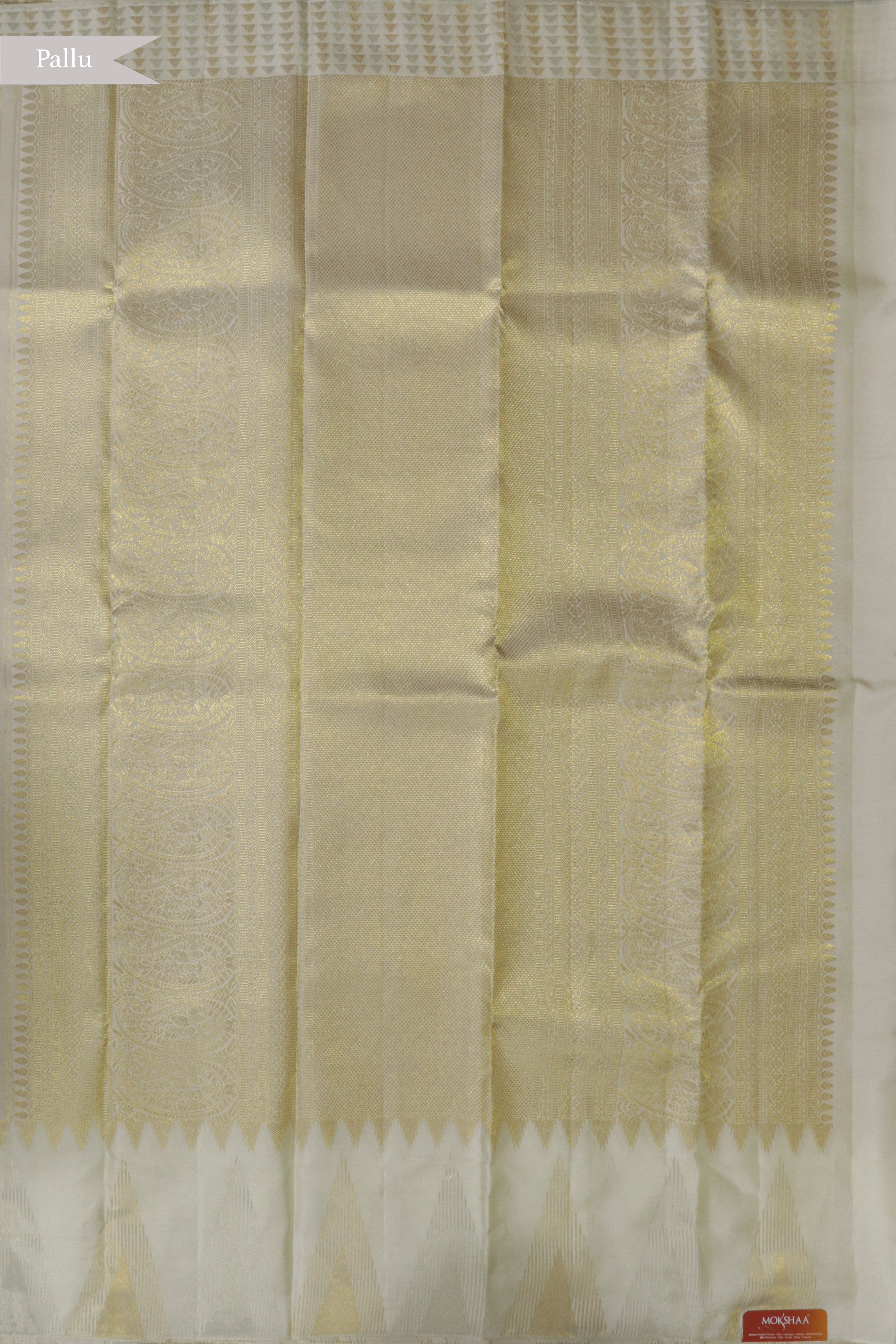 Cream Kanchivaram Silk Saree