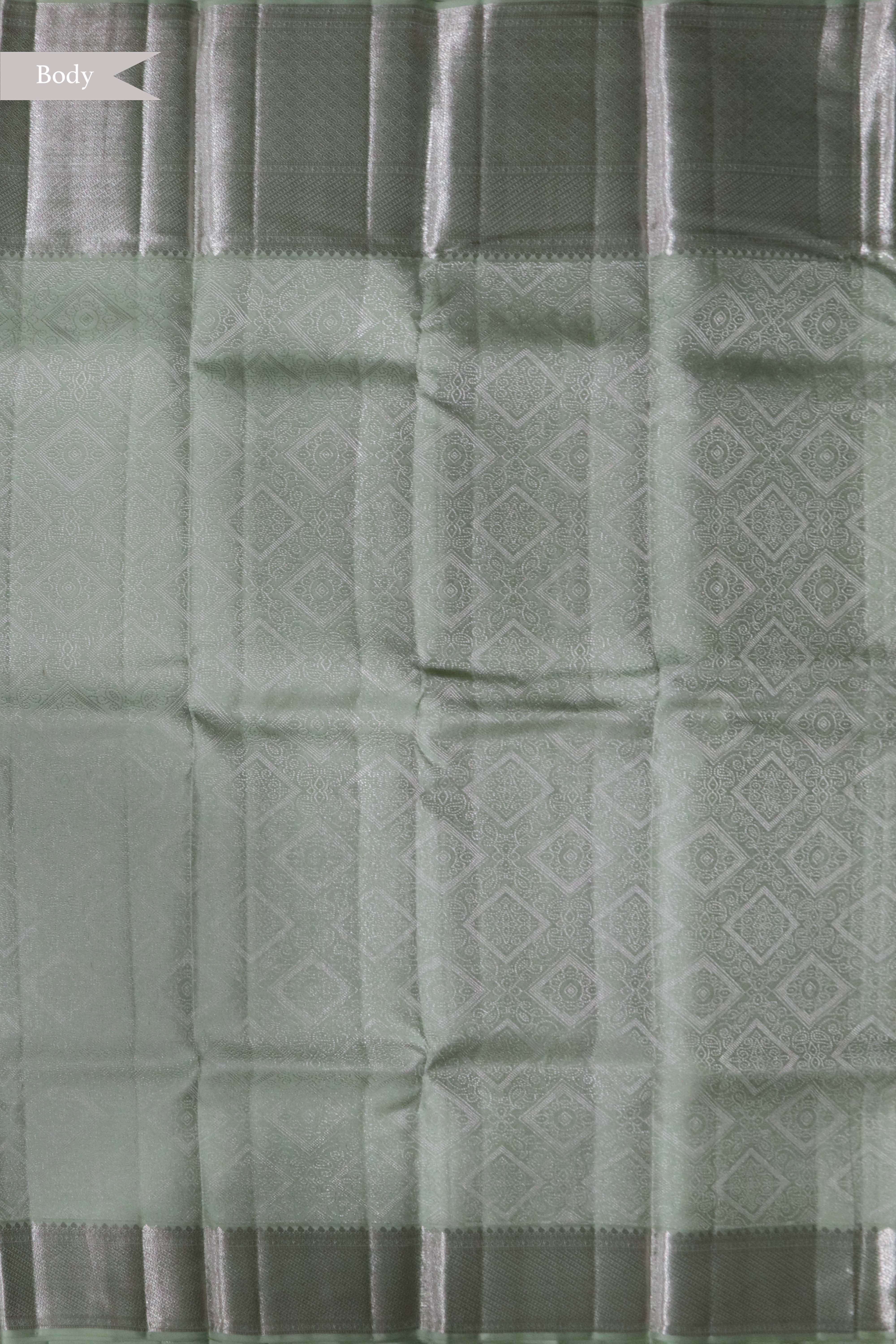 Sea Green Kanchivaram Silk Saree