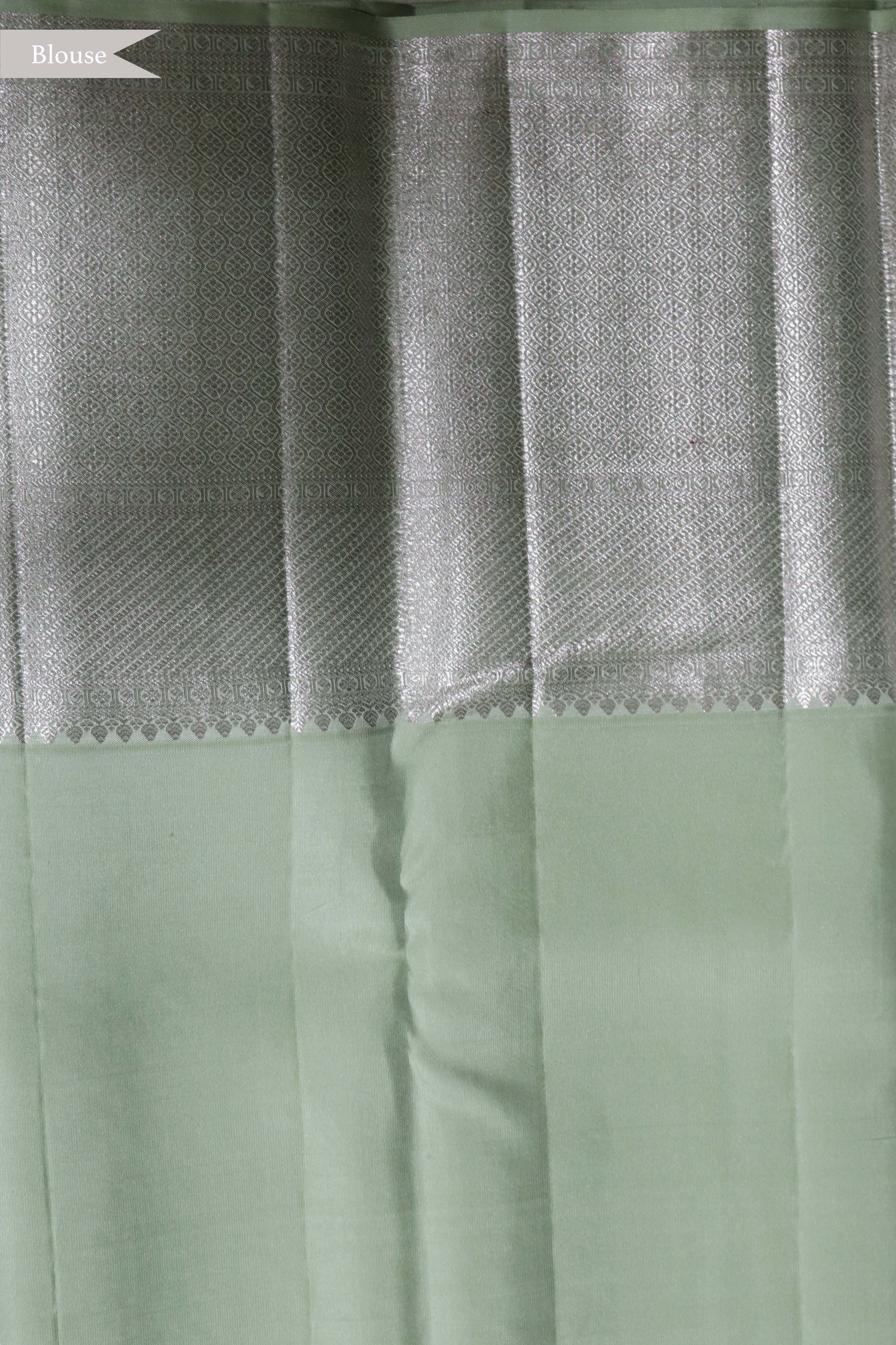 Sea Green Kanchivaram Silk Saree