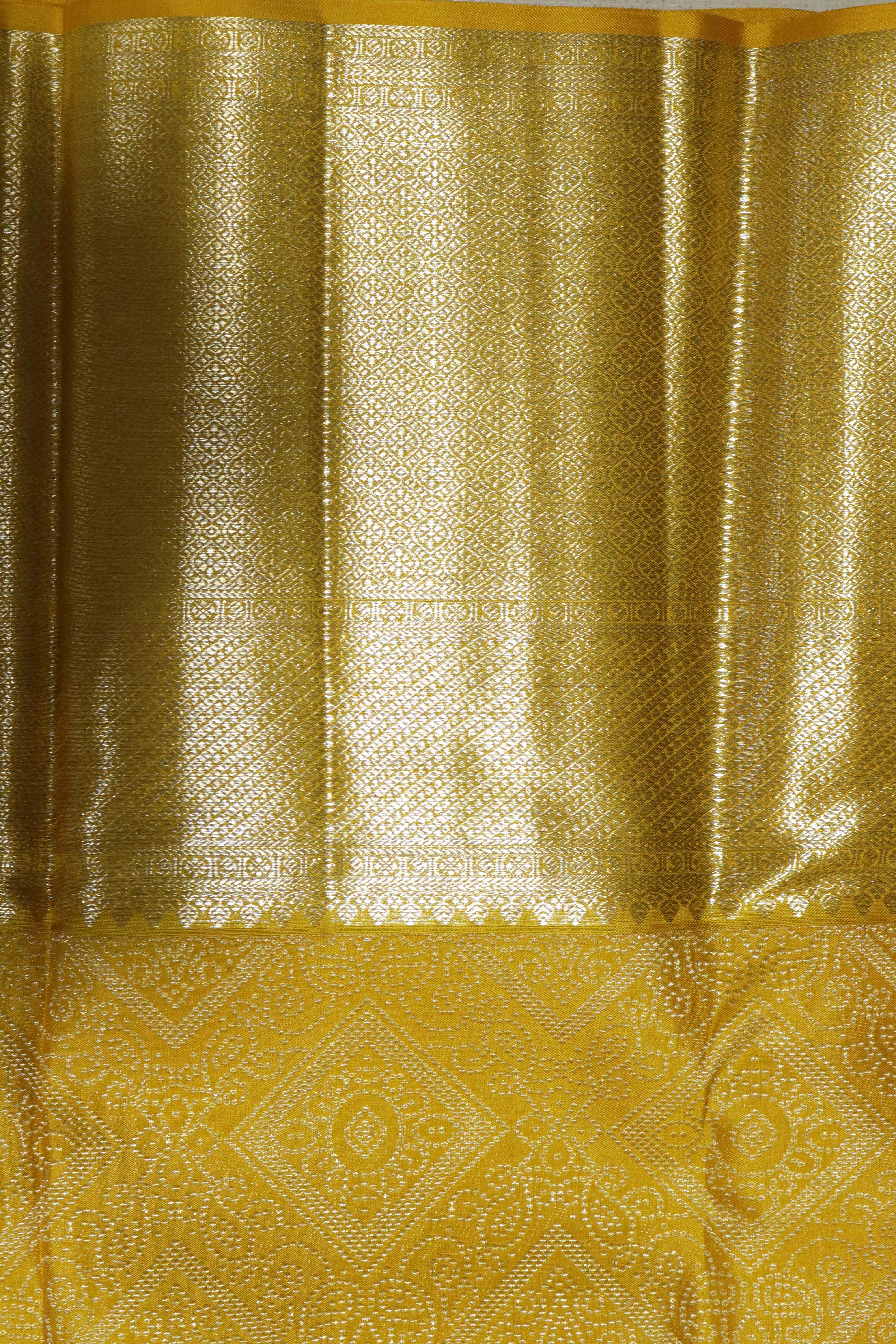 Yellow Kanchivaram Silk Saree