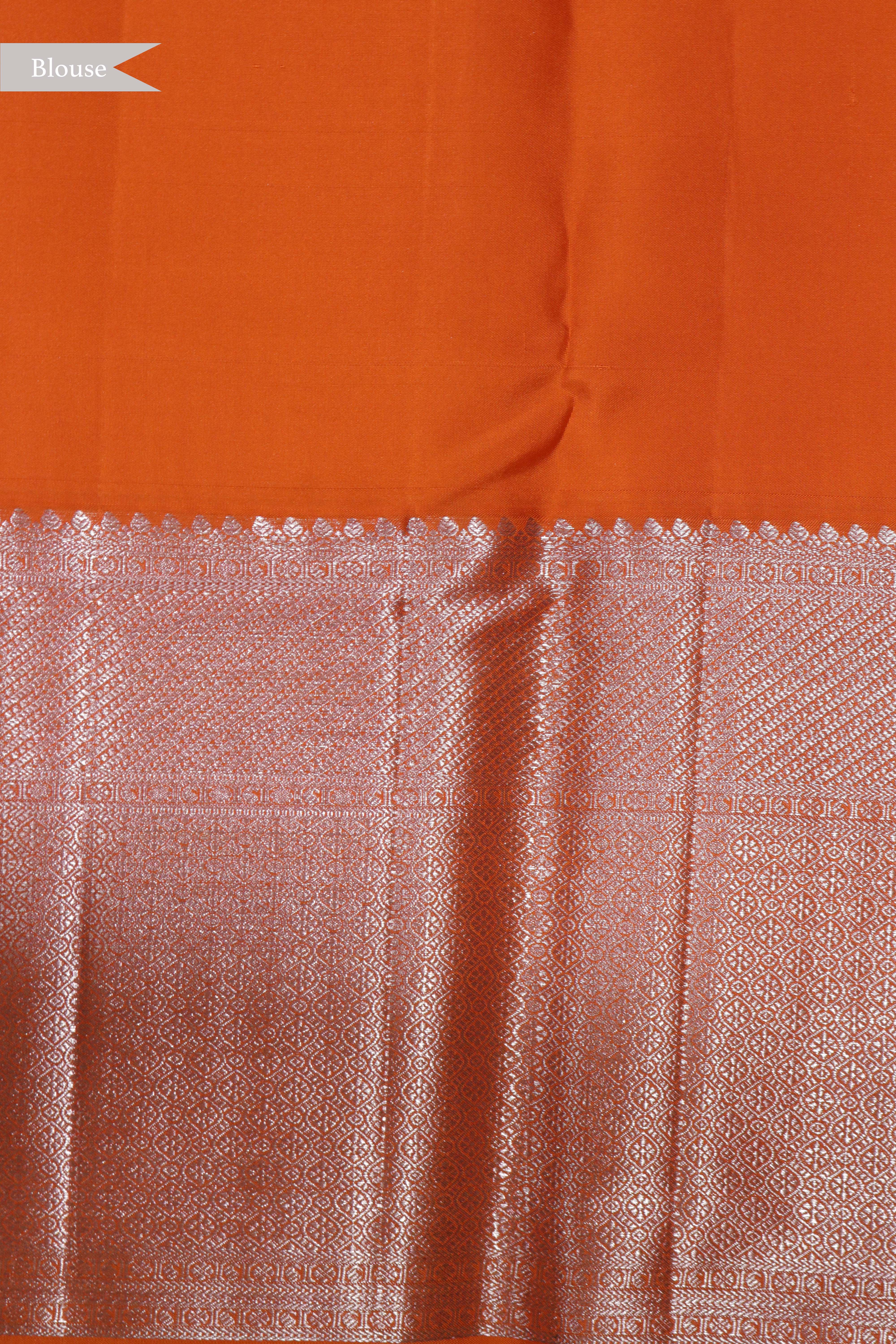 Orange Kanchivaram Silk Saree