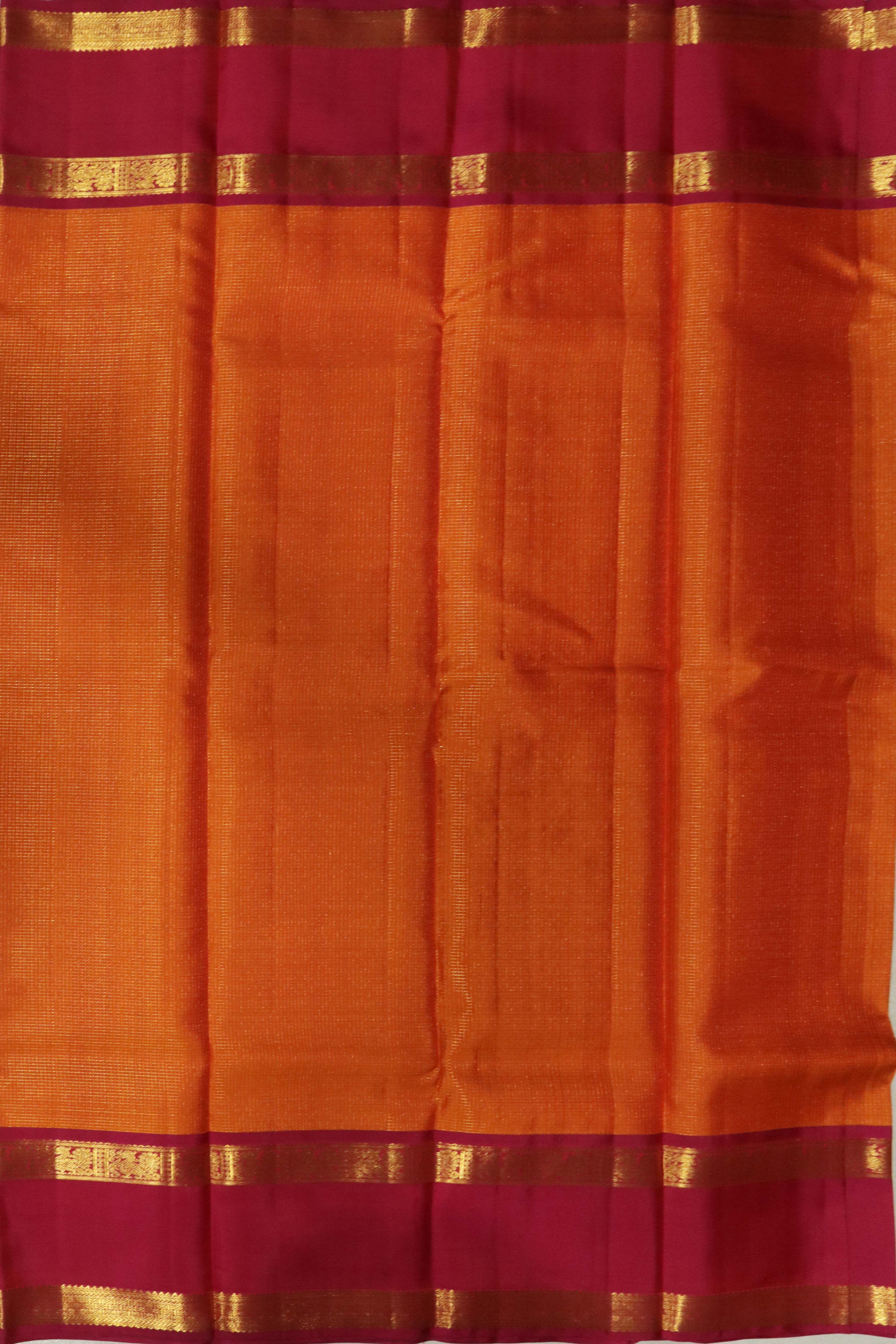 Orange Kanchivaram Silk Saree