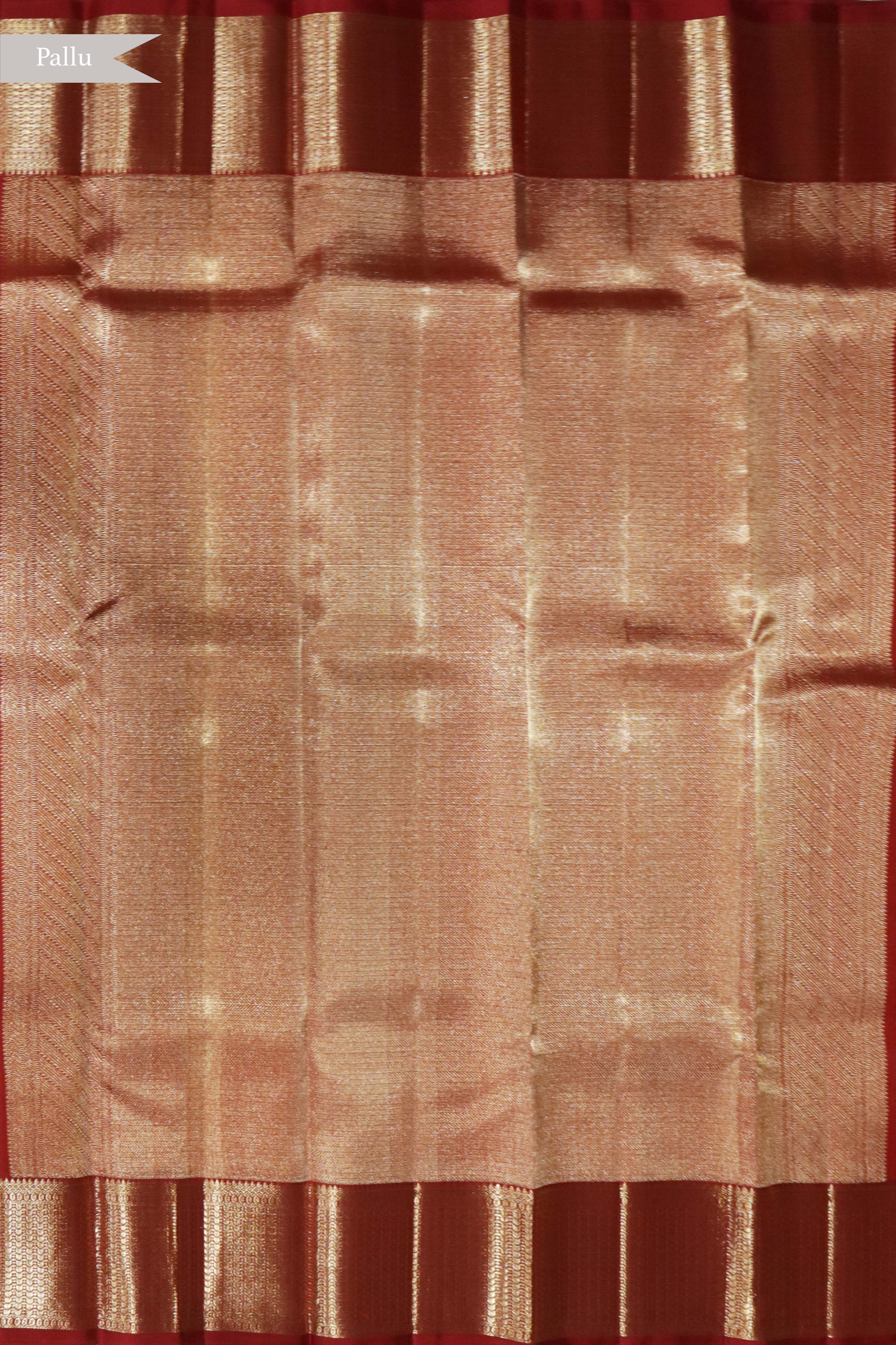 Rust Kanchivaram Silk Saree