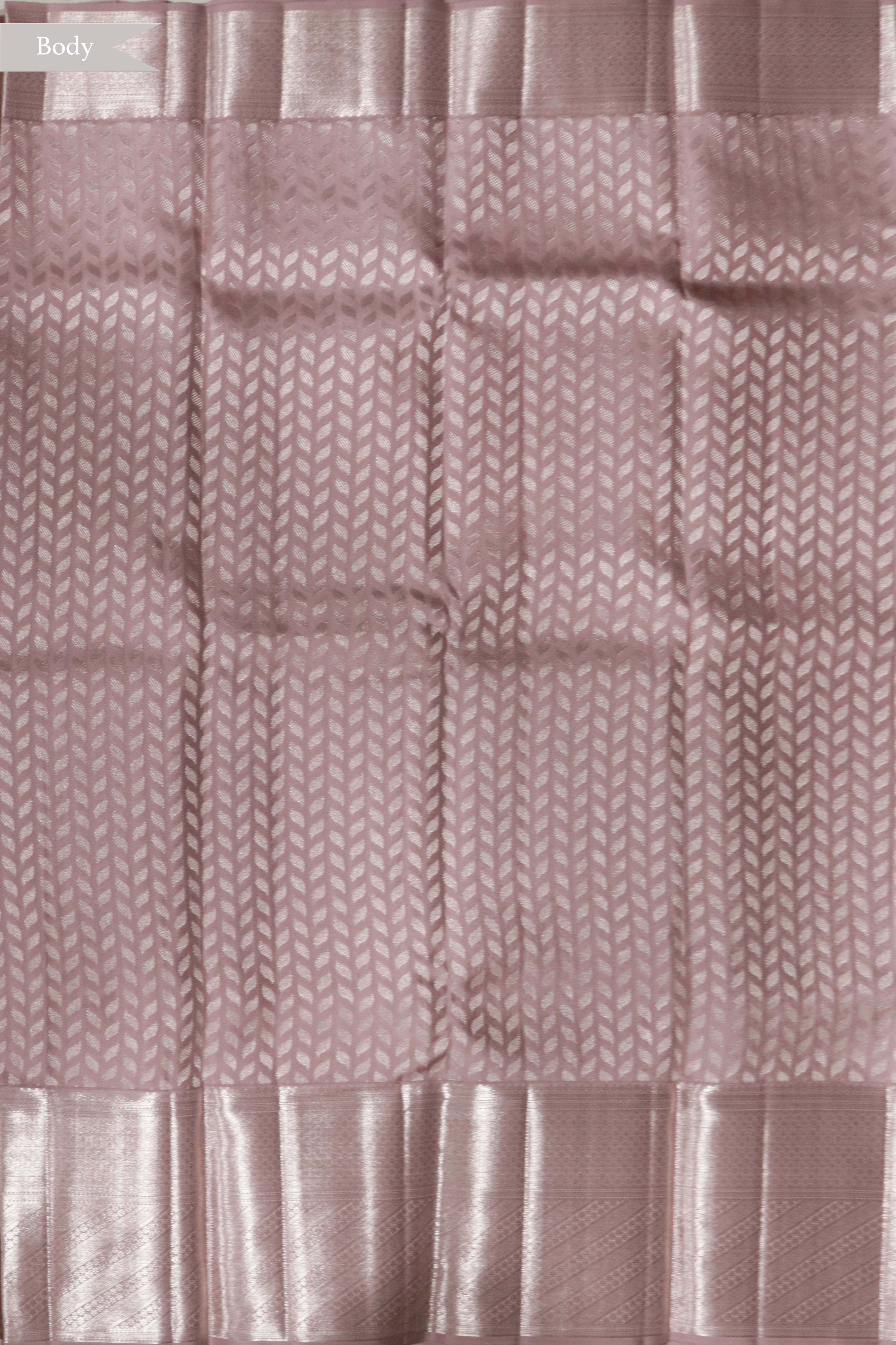 Blush Pink Kanchivaram Silk Saree