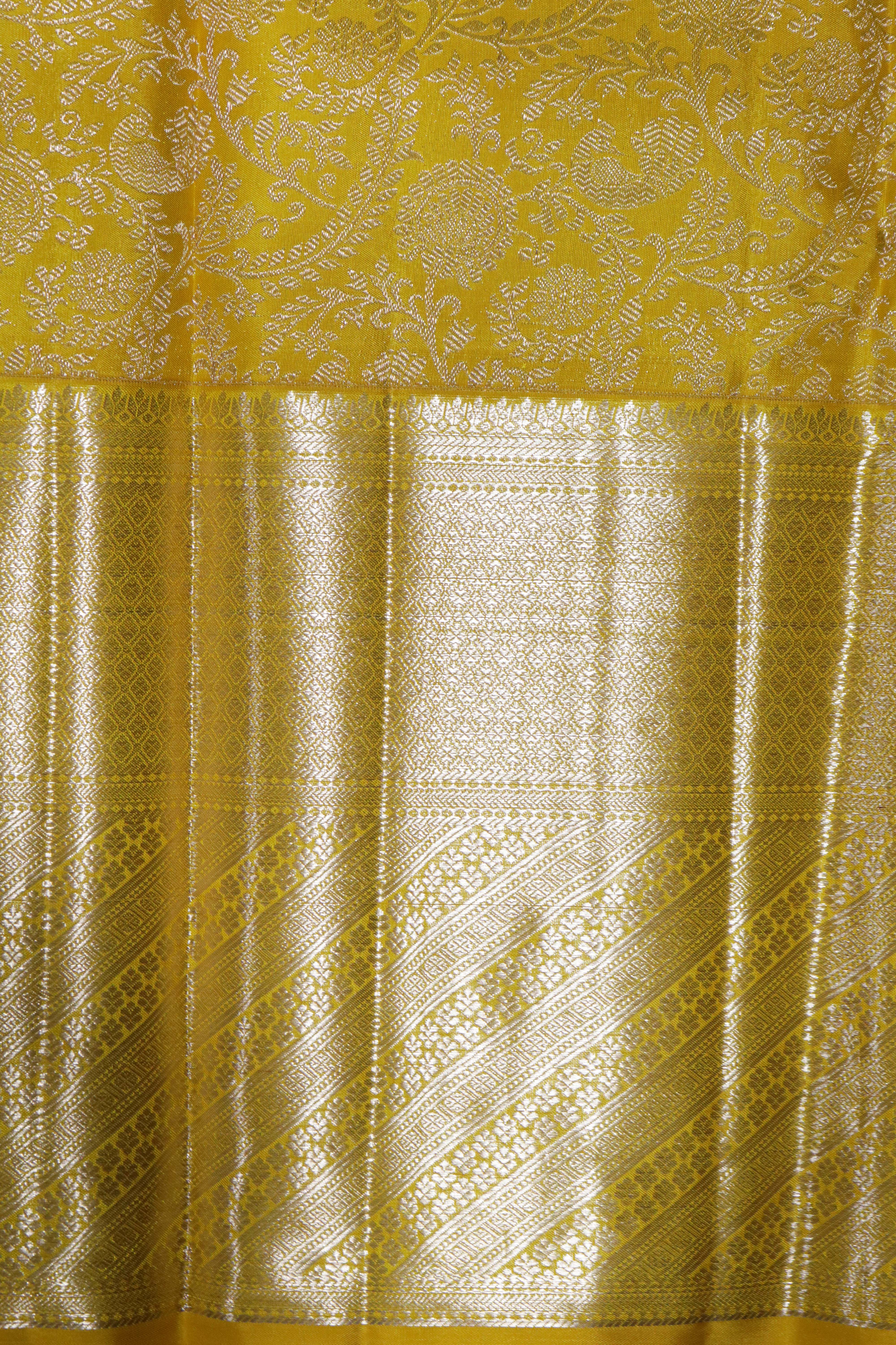 Yellow Kanchivaram Silk Saree