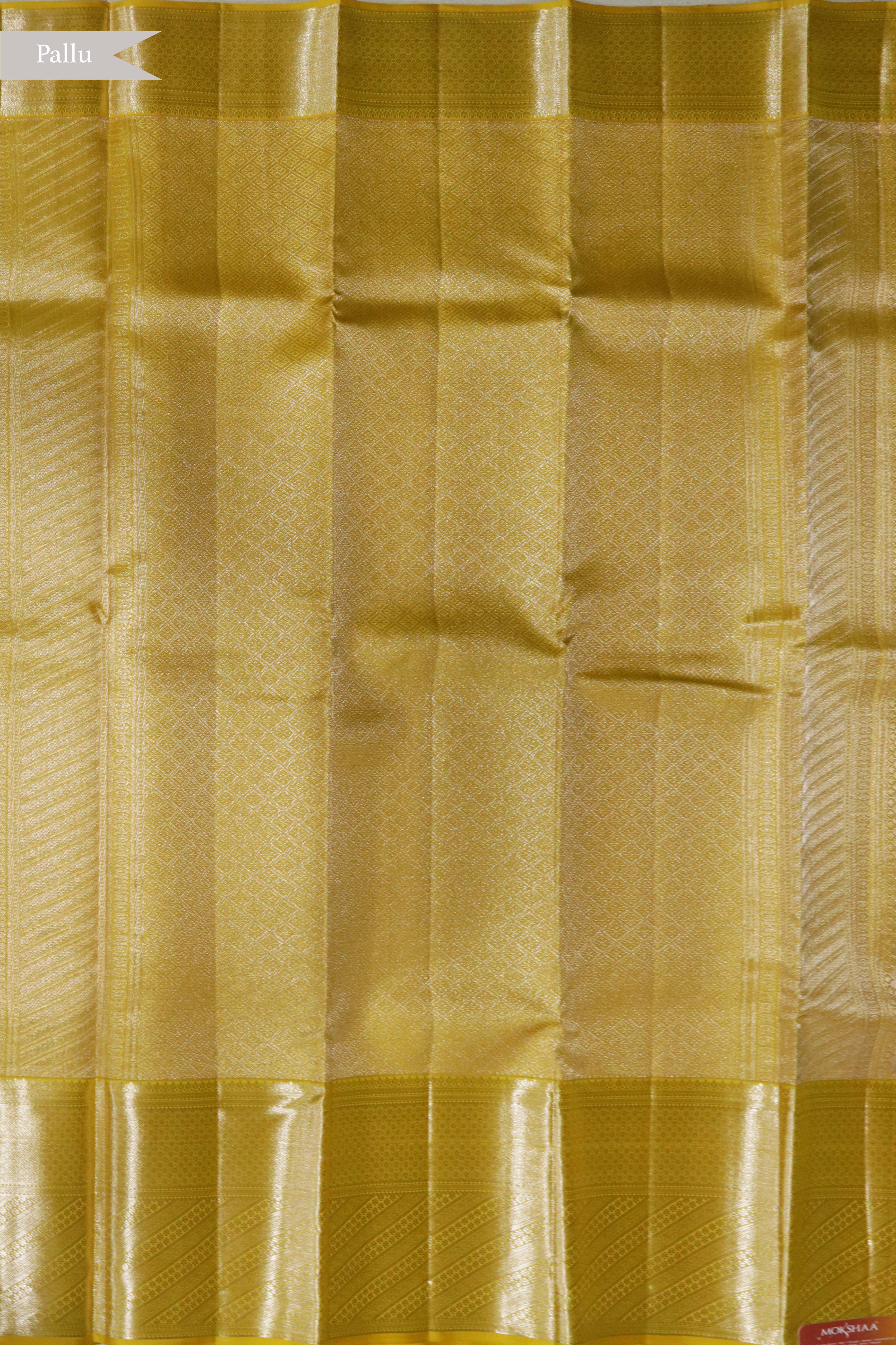 Yellow Kanchivaram Silk Saree