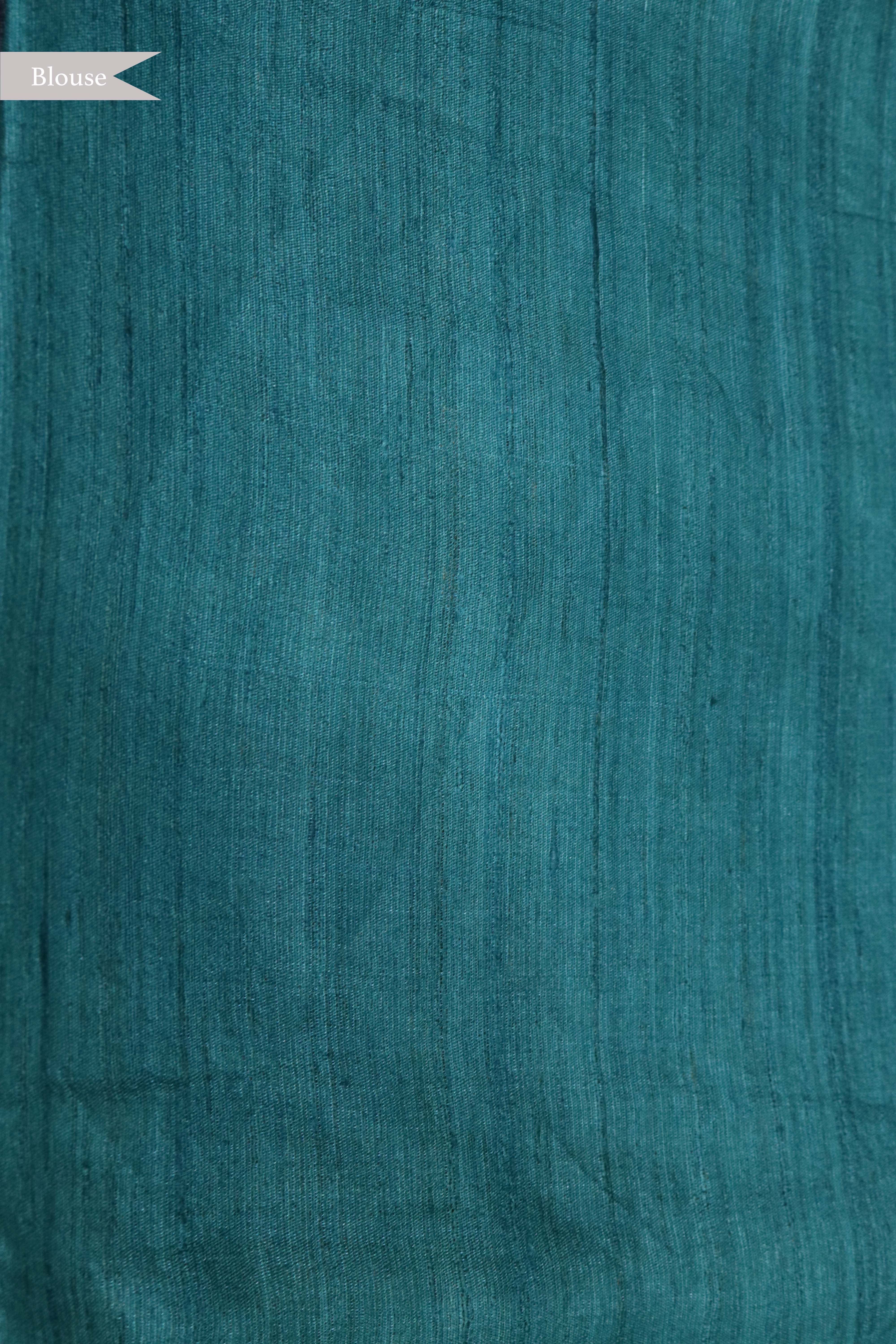 Grey Tussar Silk Saree