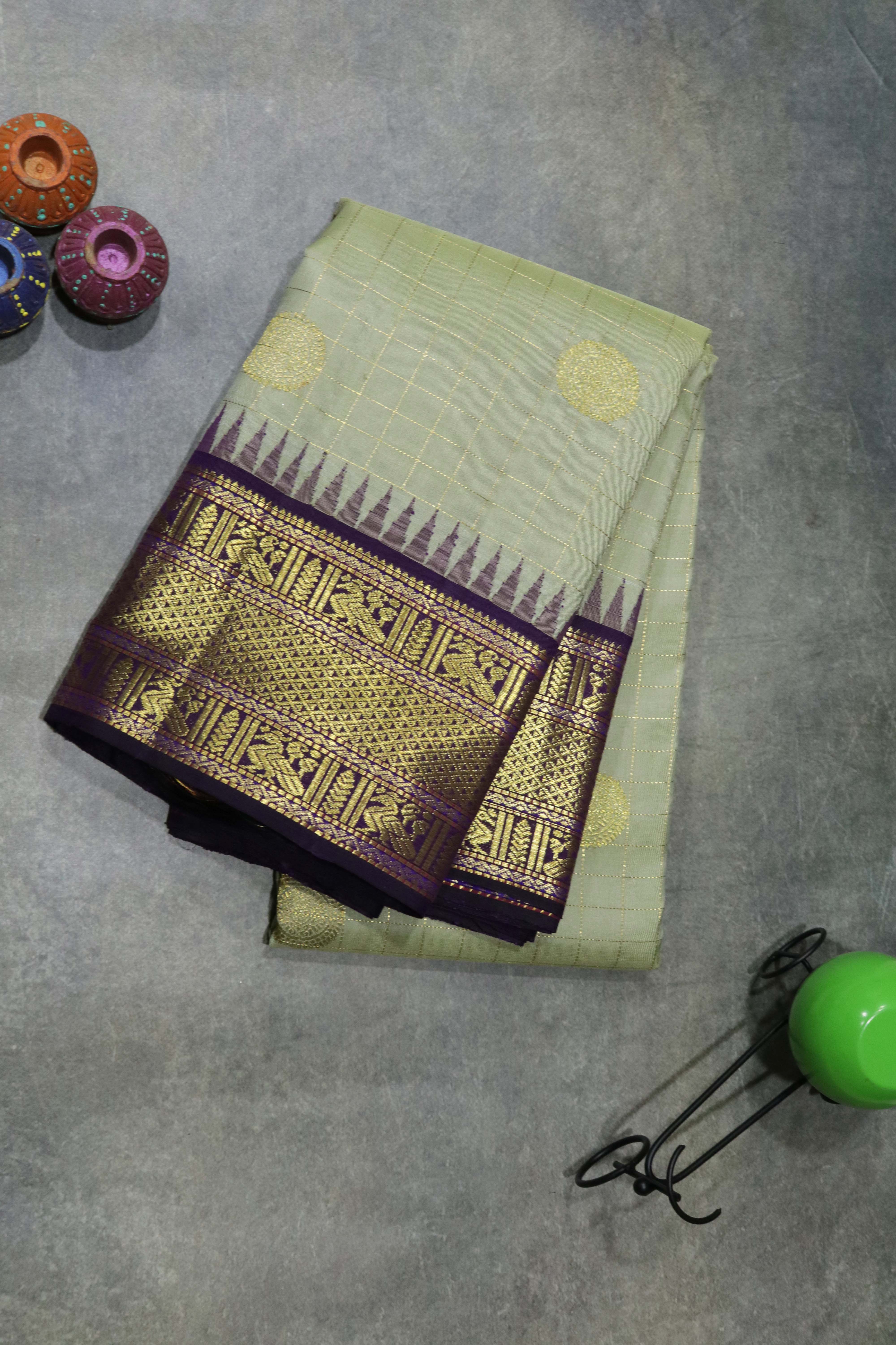 Pastel Green Kanchivaram Saree