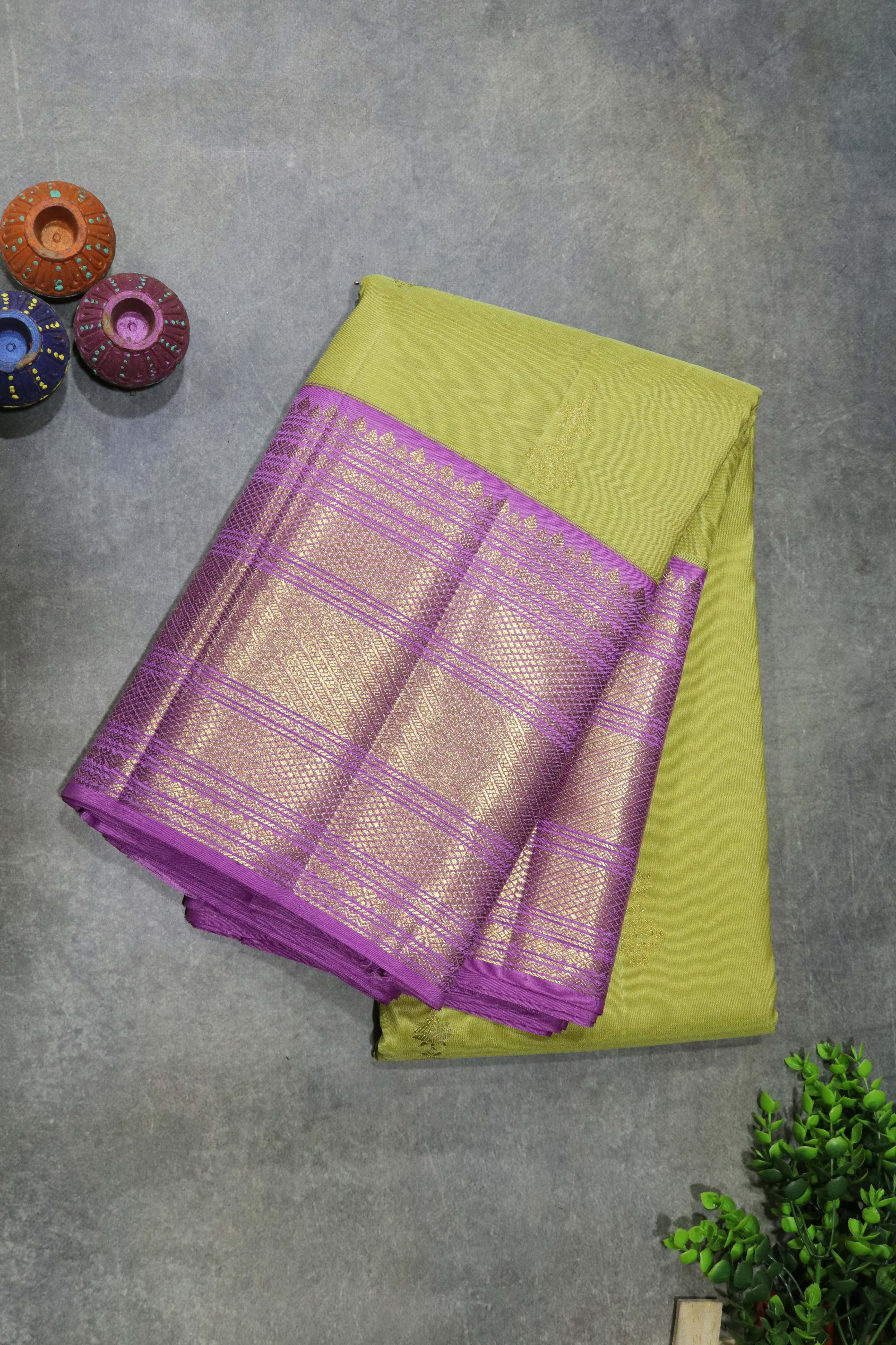 Pale Green Kanchivaram Silk Saree