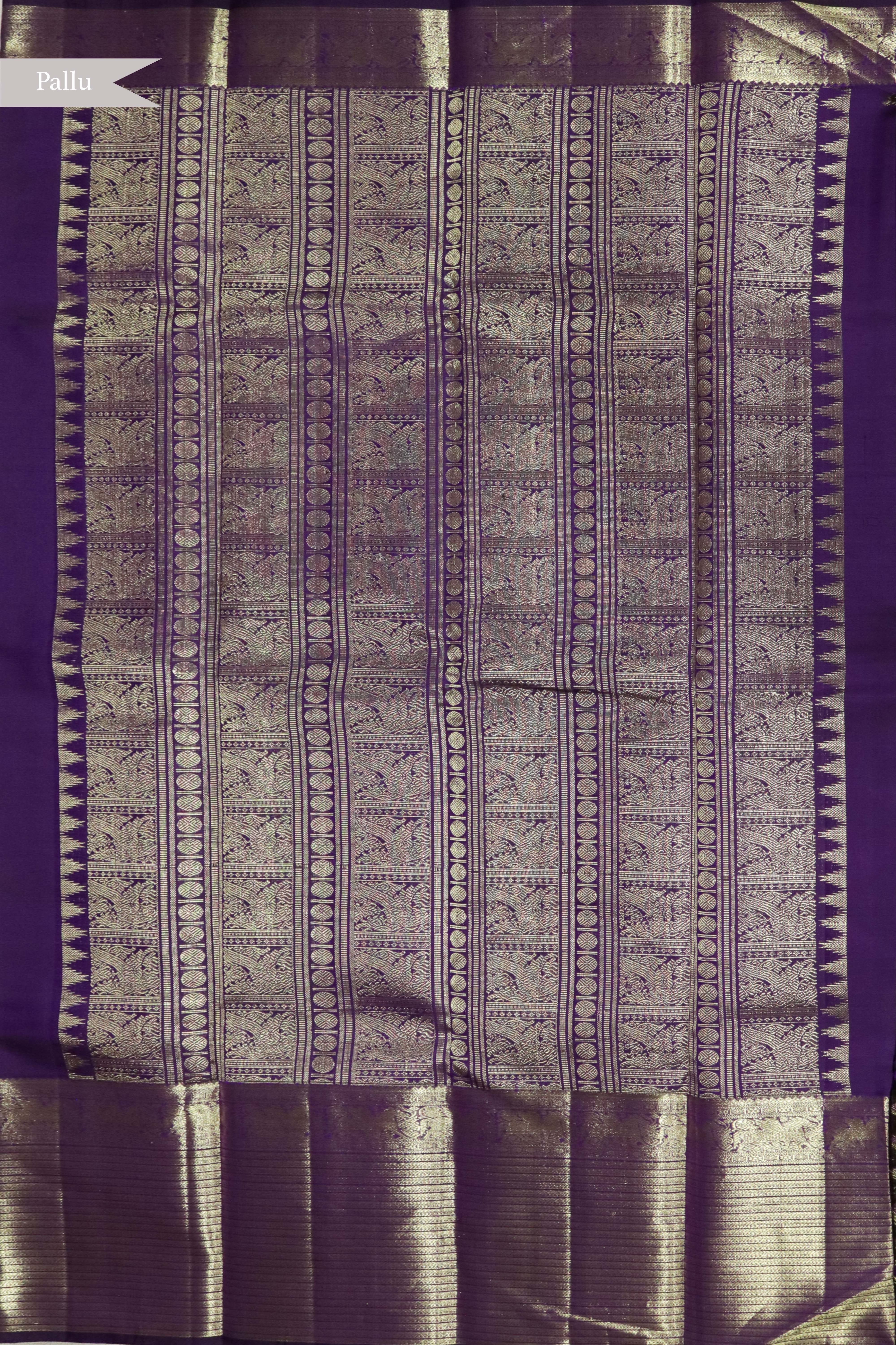 Purple Kanchivaram Silk Saree