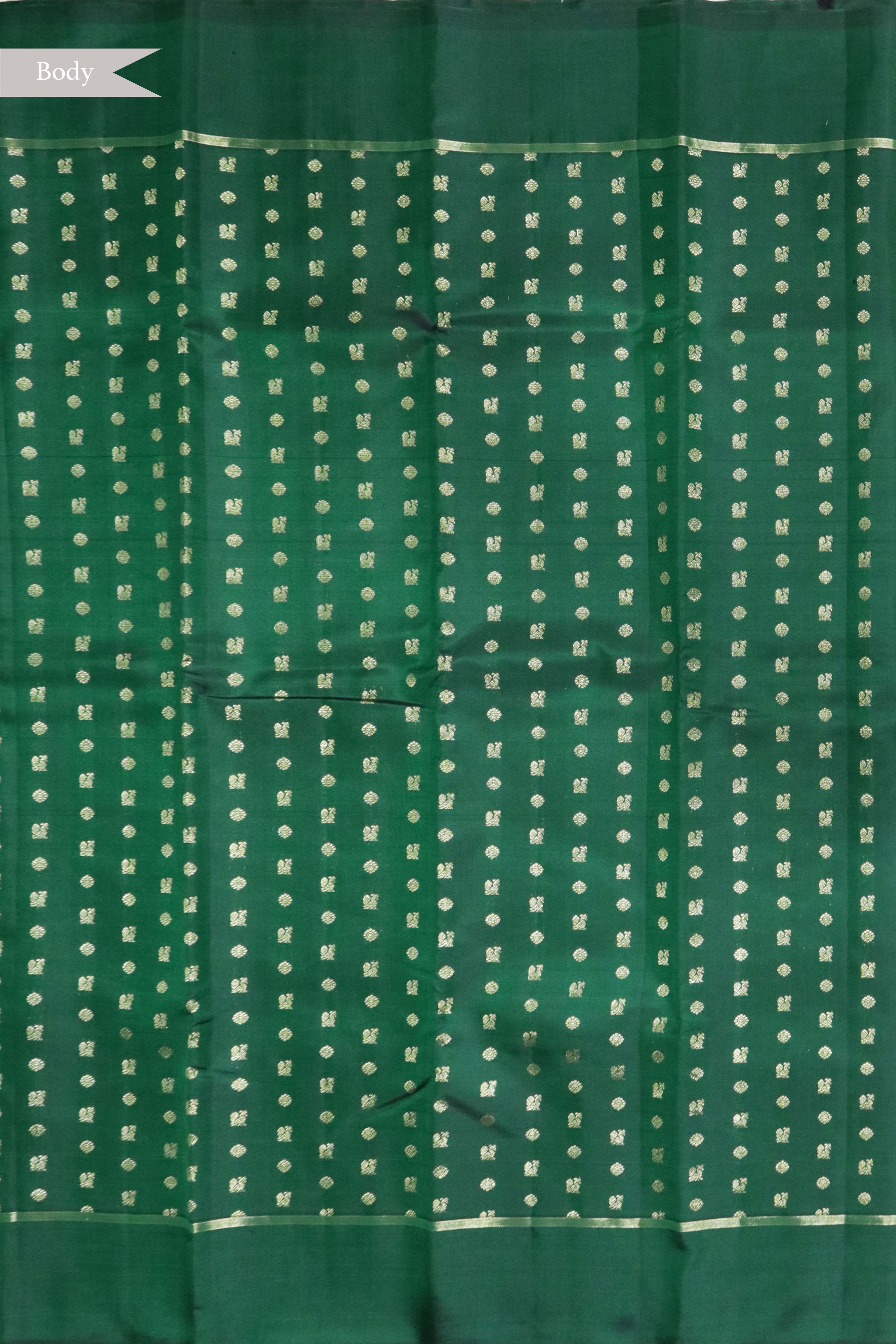 Bottle Green Kanchivaram Silk Saree