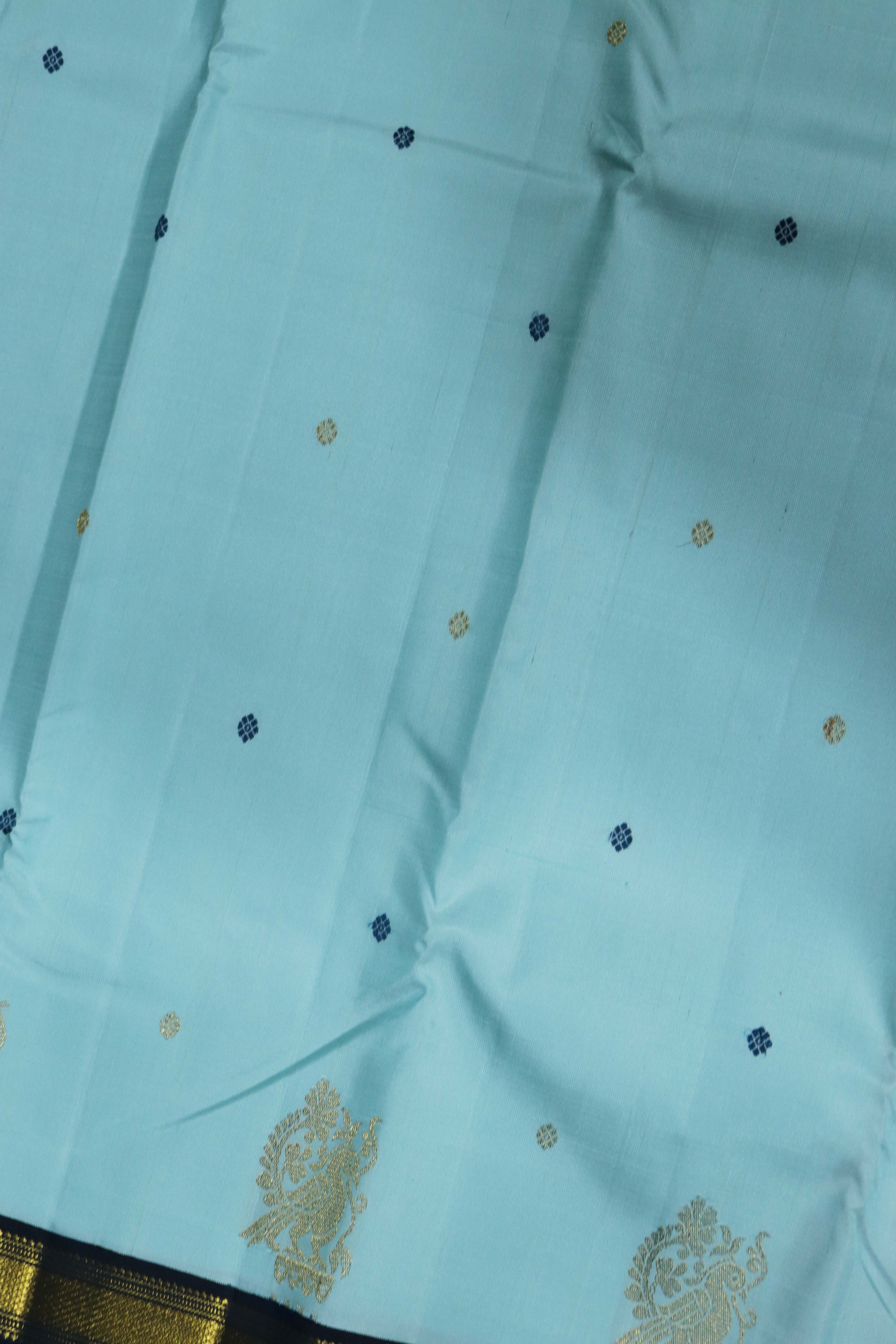 Pastel Blue Kanchivaram Silk Saree