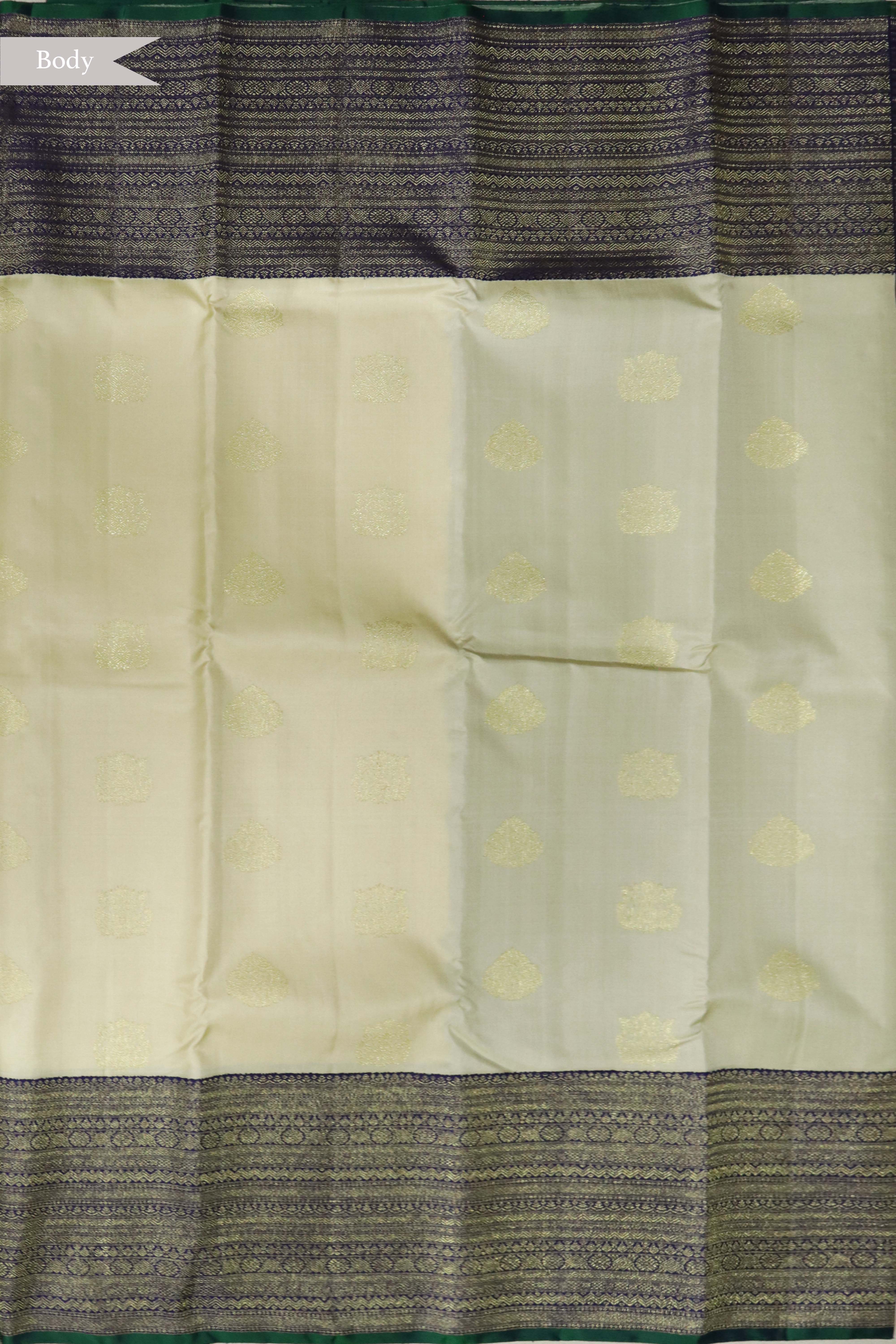 Off White Kanchivaram Silk Saree