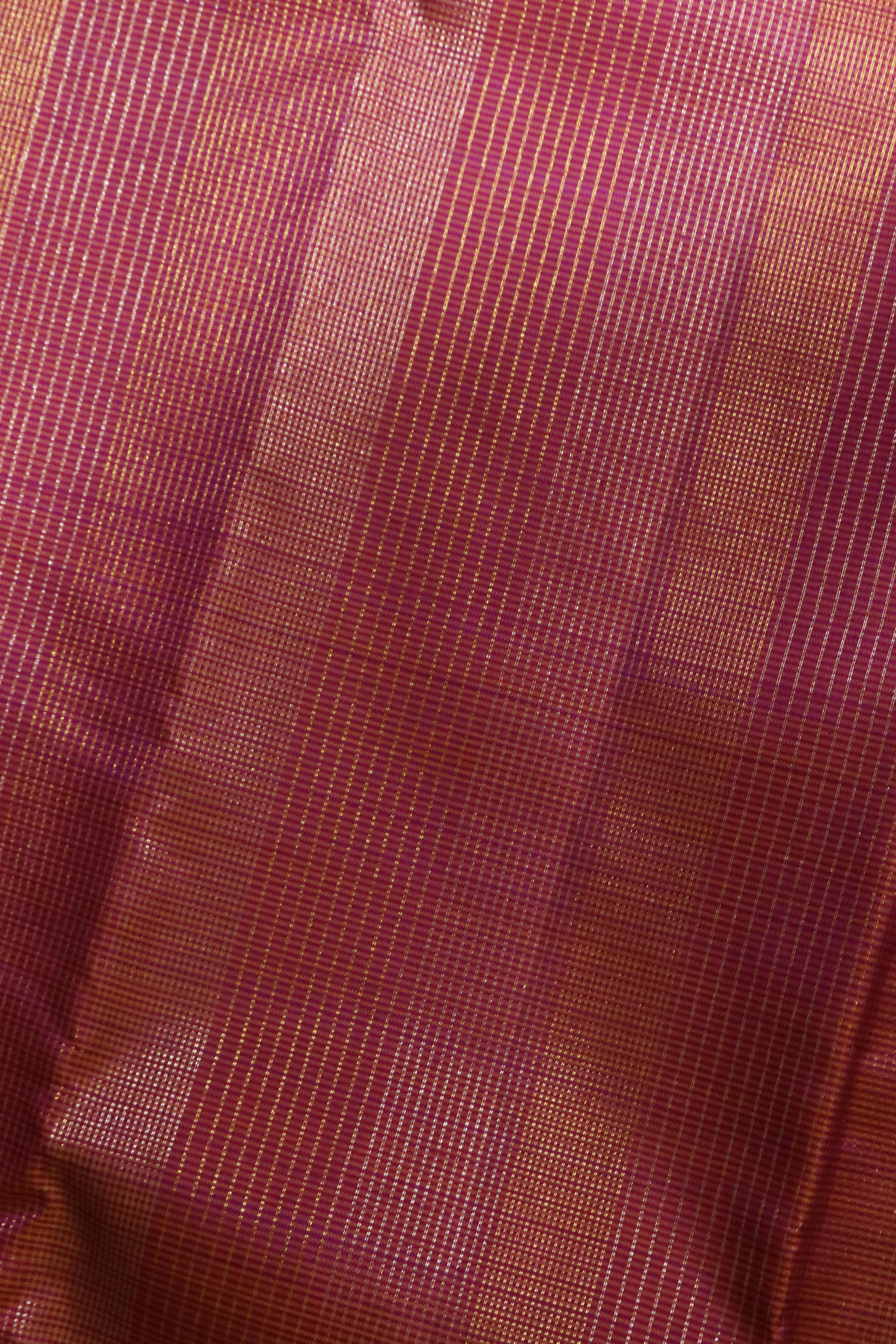 Coral Pink Kanchivaram Silk Saree