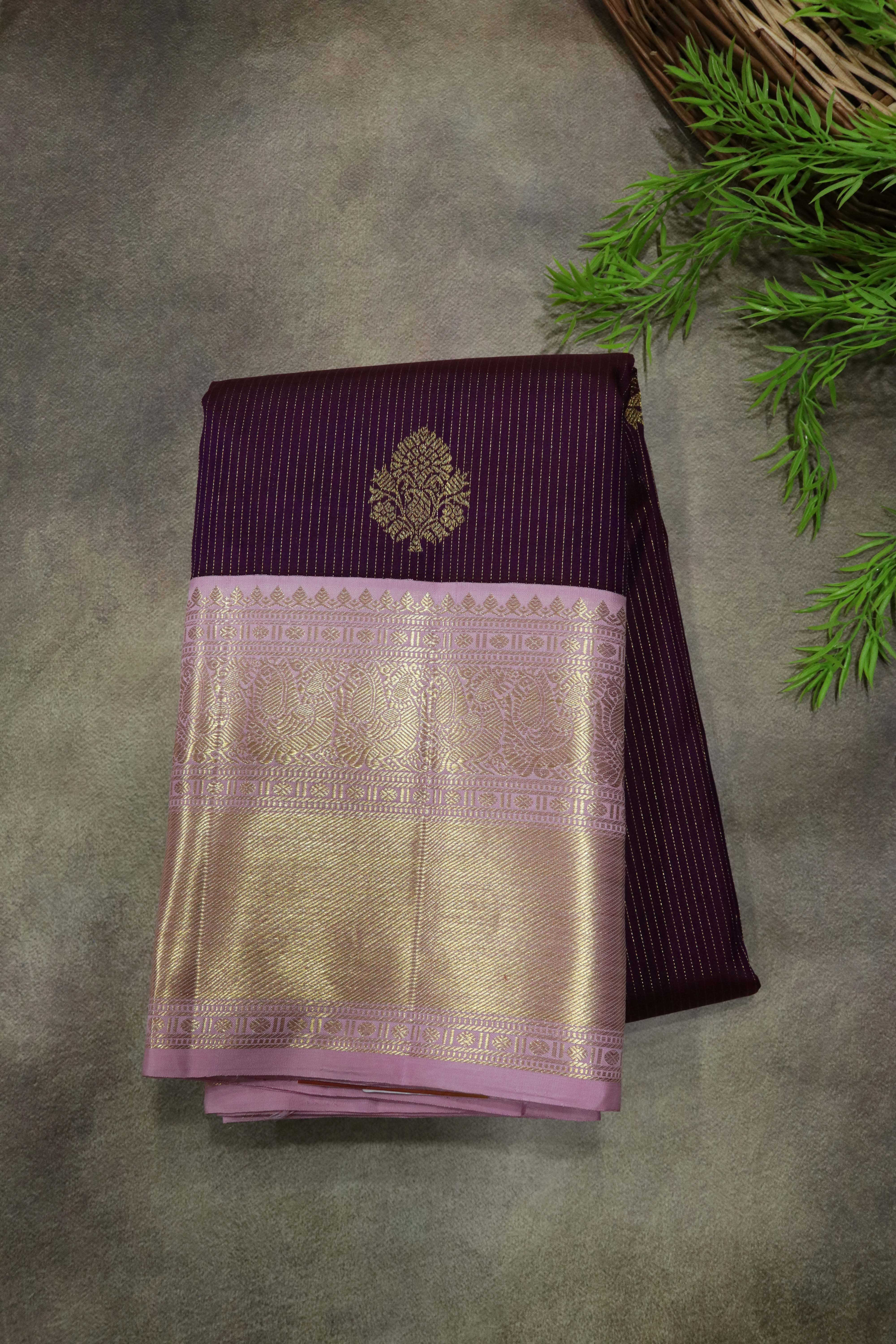 Wine Kanchivaram Silk Saree