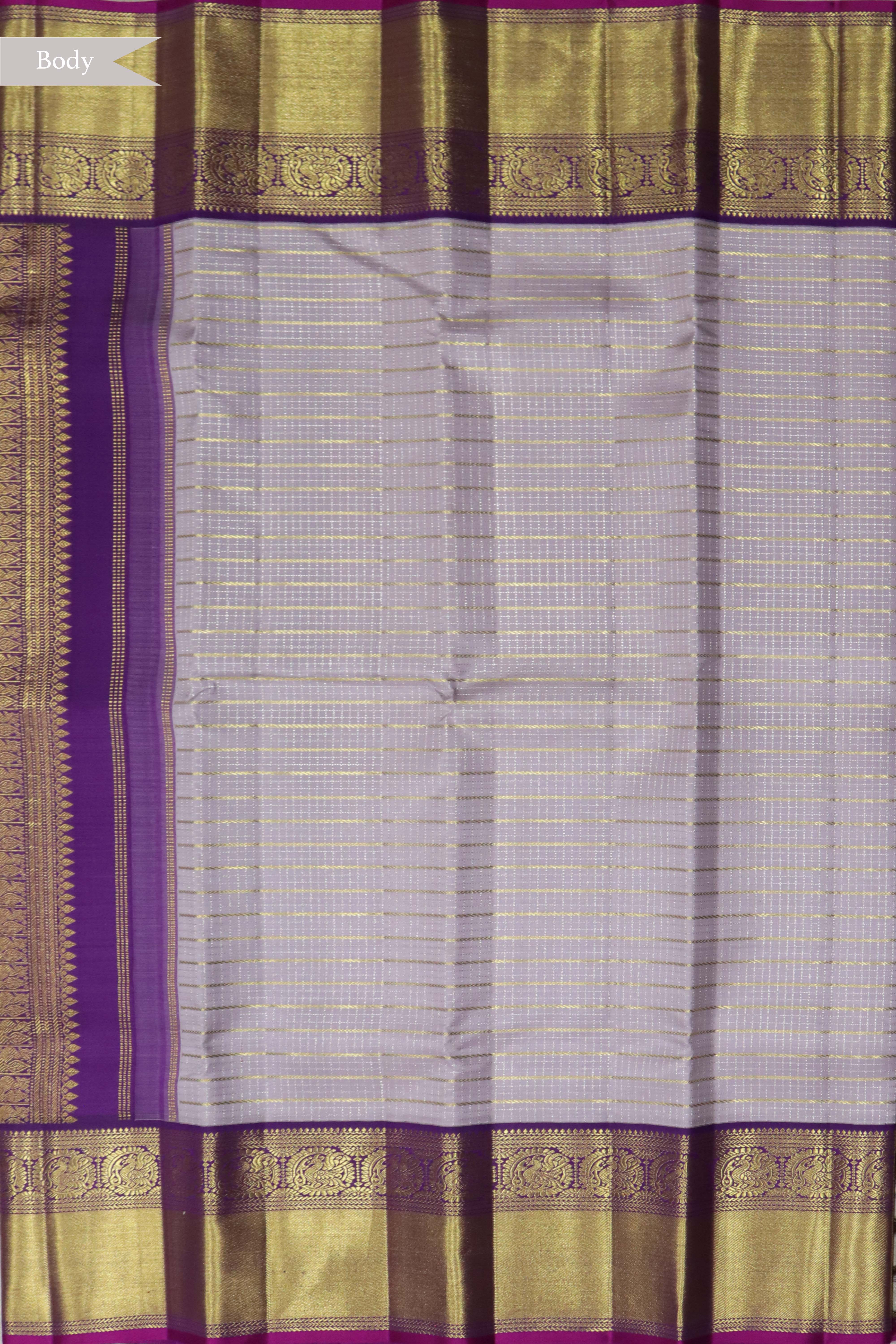 Lavender Kanchivaram Silk Saree