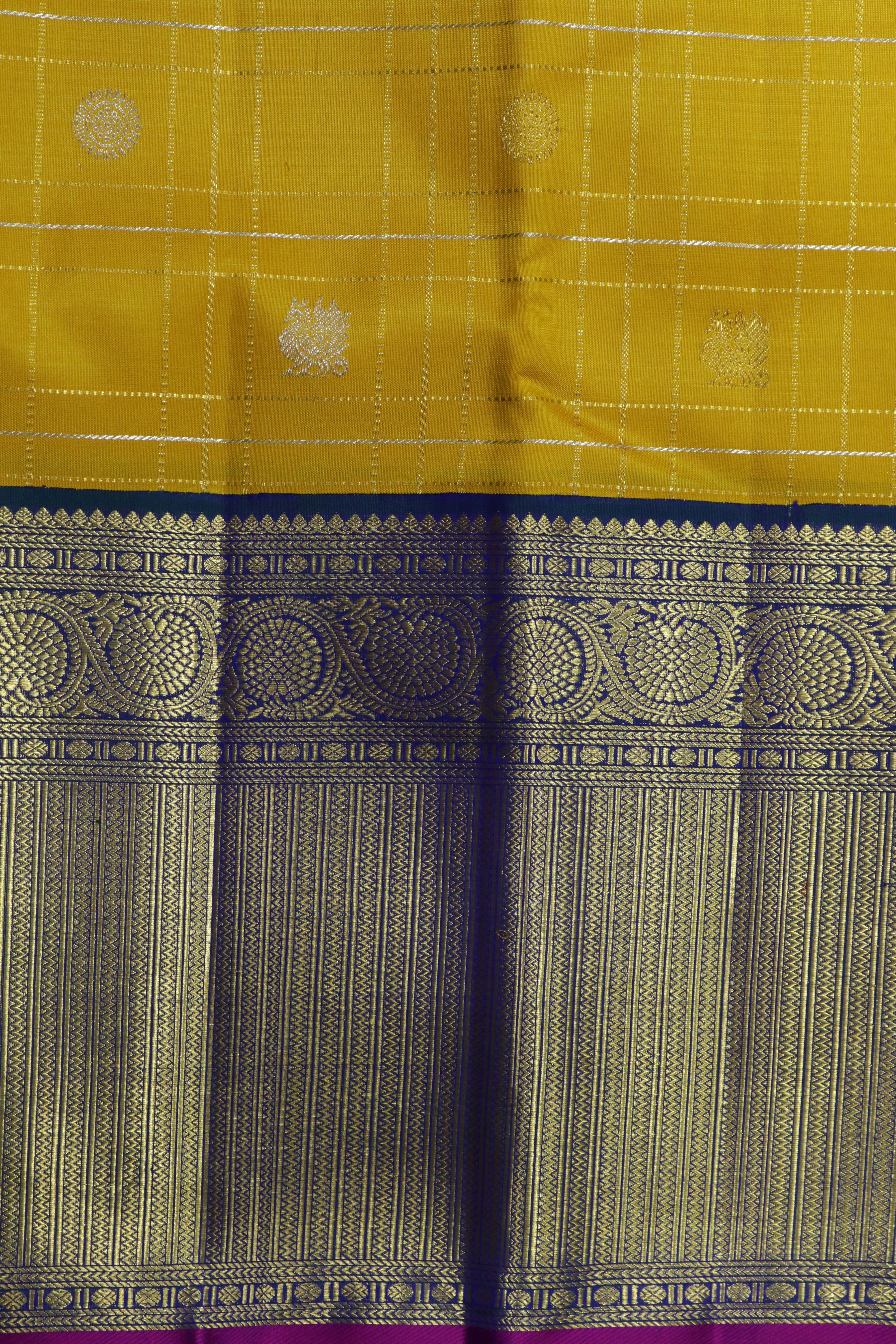Yellow Kanchivaram Silk Saree