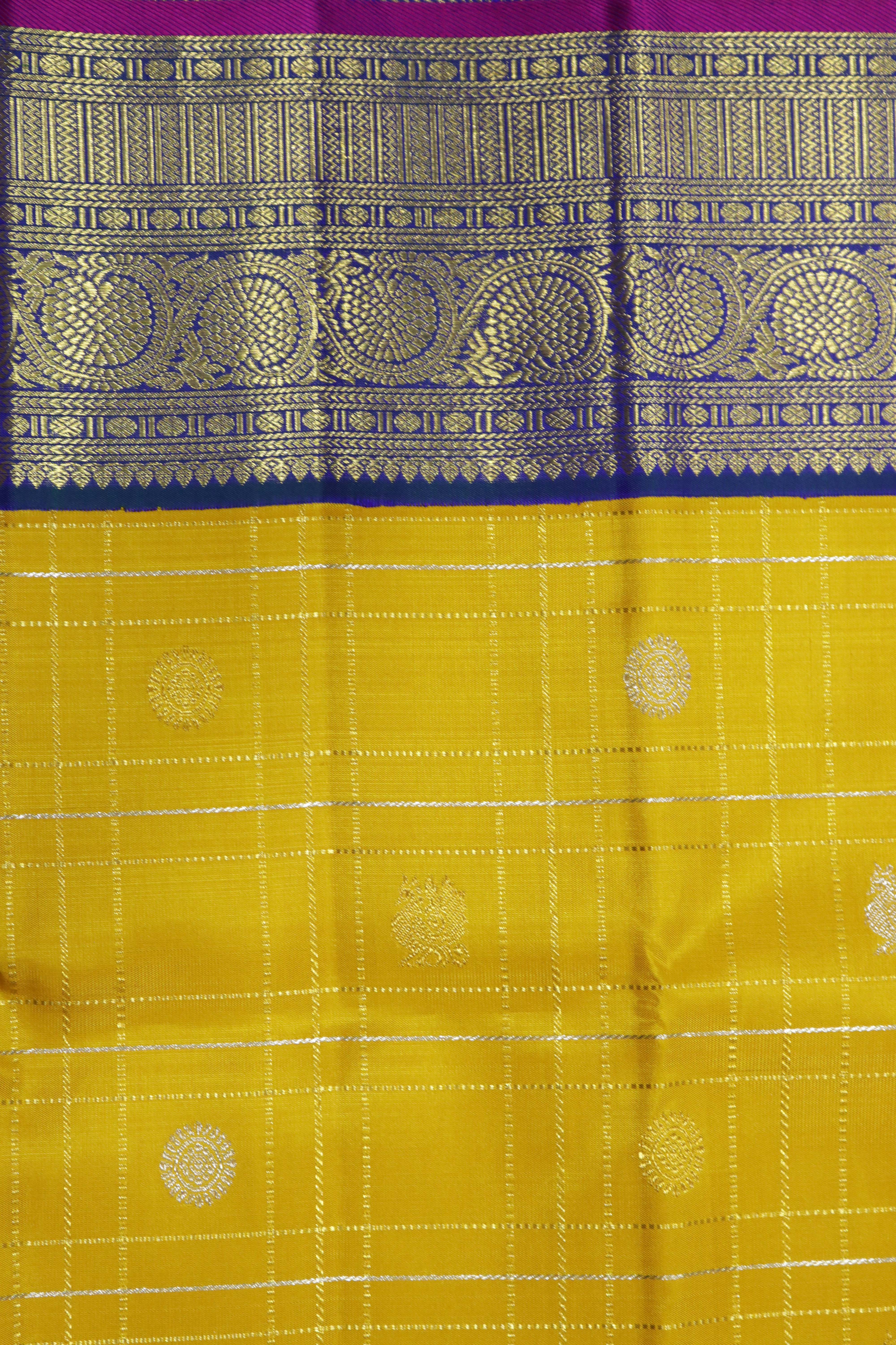 Yellow Kanchivaram Silk Saree