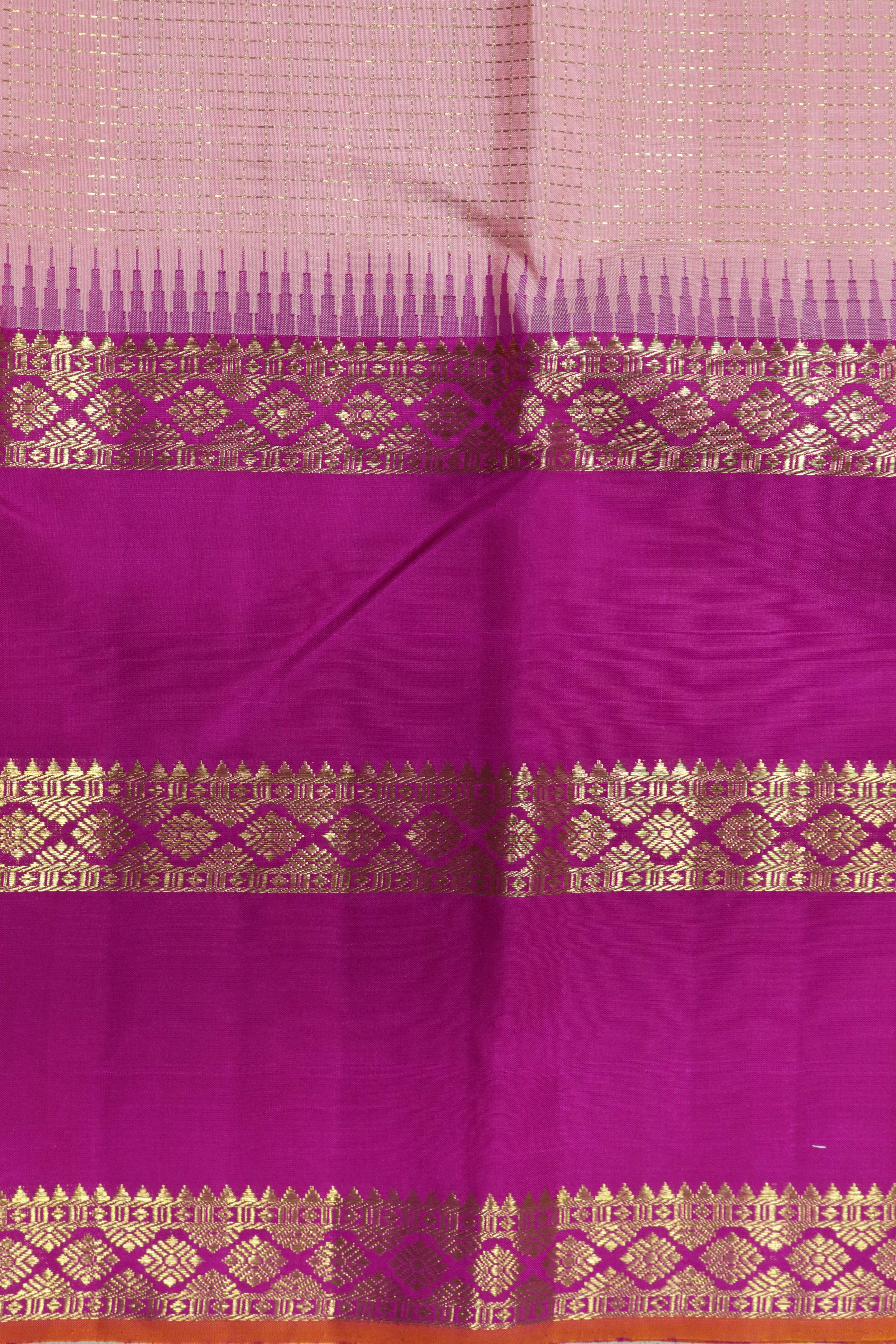 Peach Kanchivaram Silk Saree