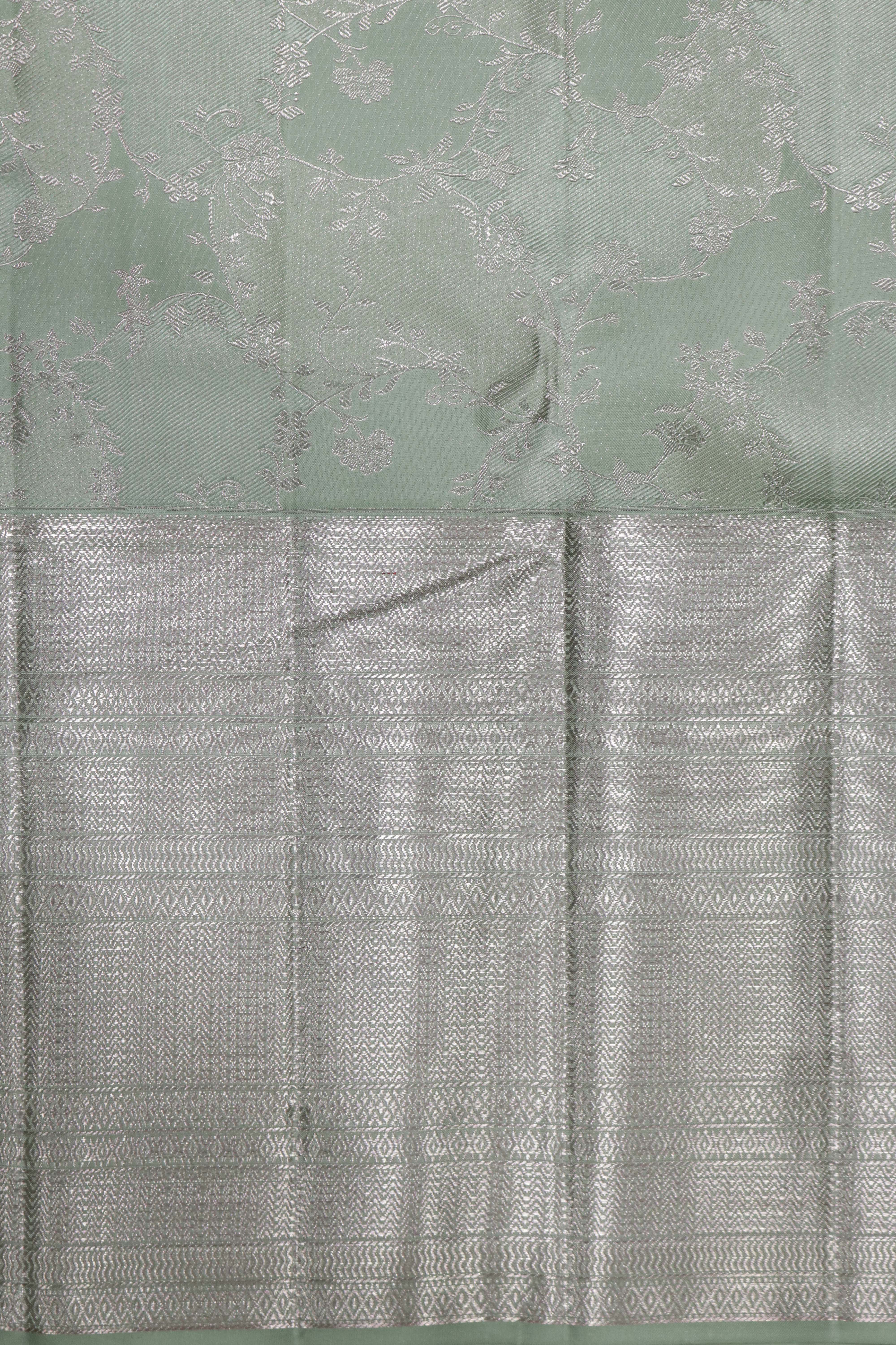 Sage Green Kanchivaram Silk Saree