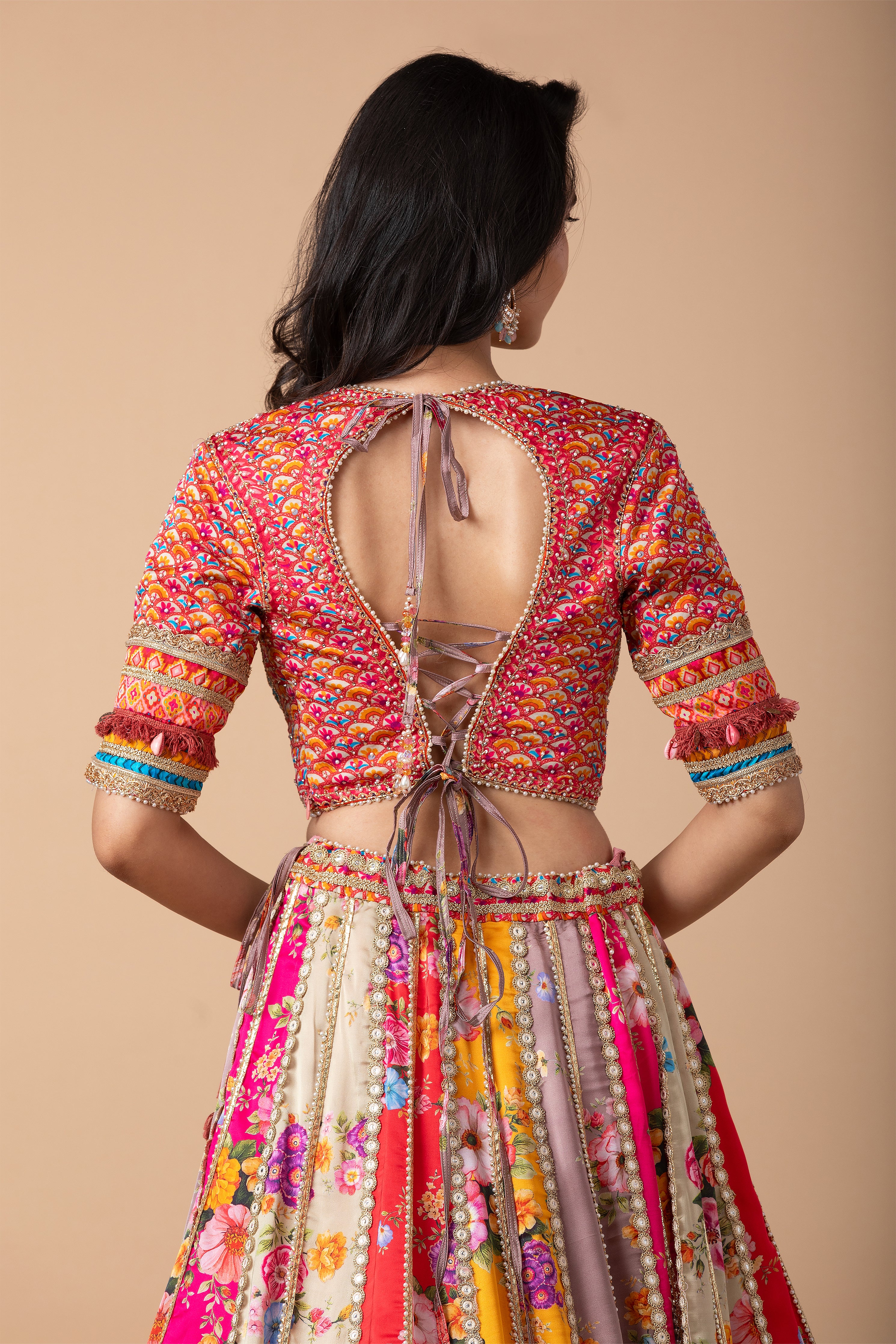 Multicolor Floral printed Lehenga Set