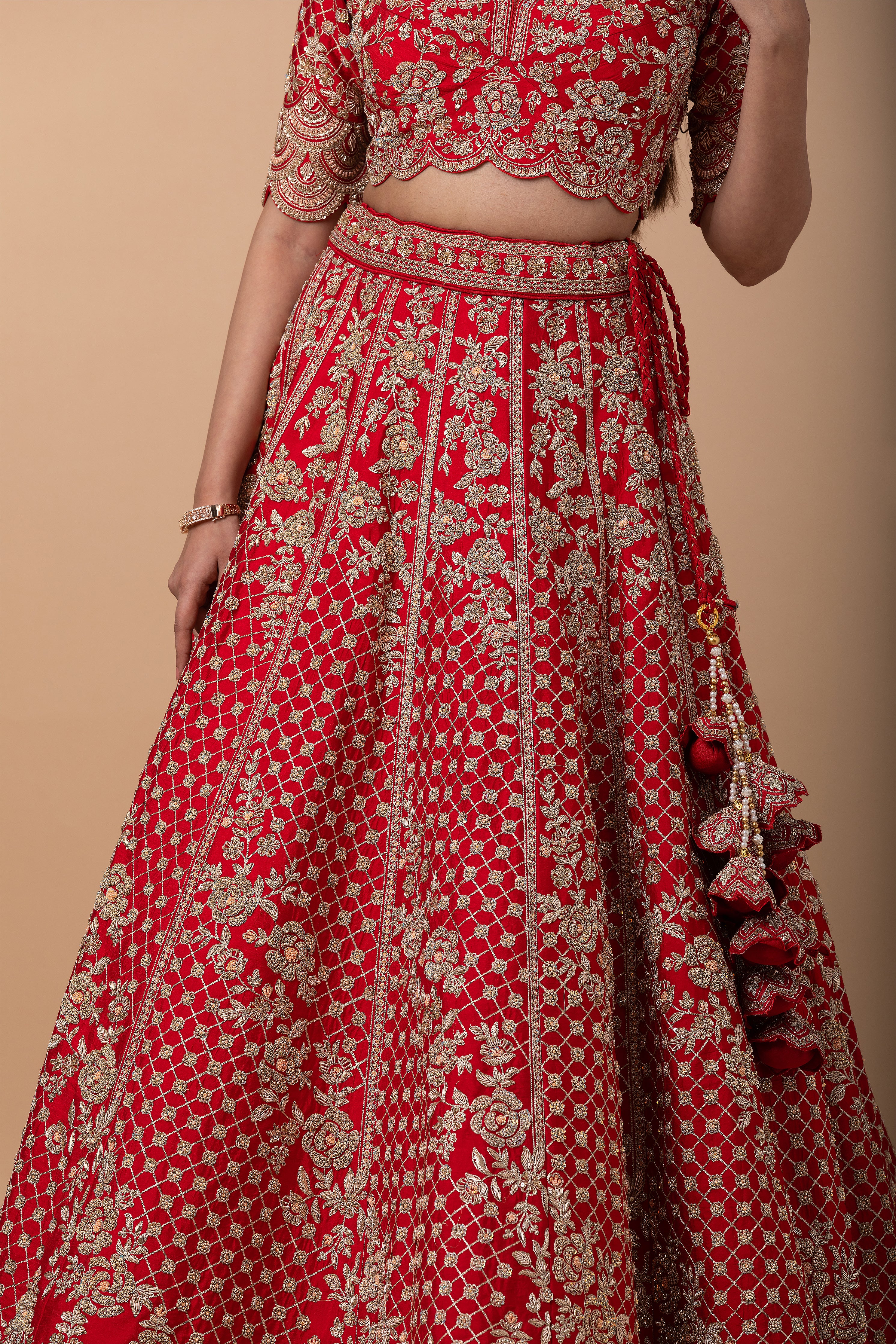 Classic Red Silk lehenga set