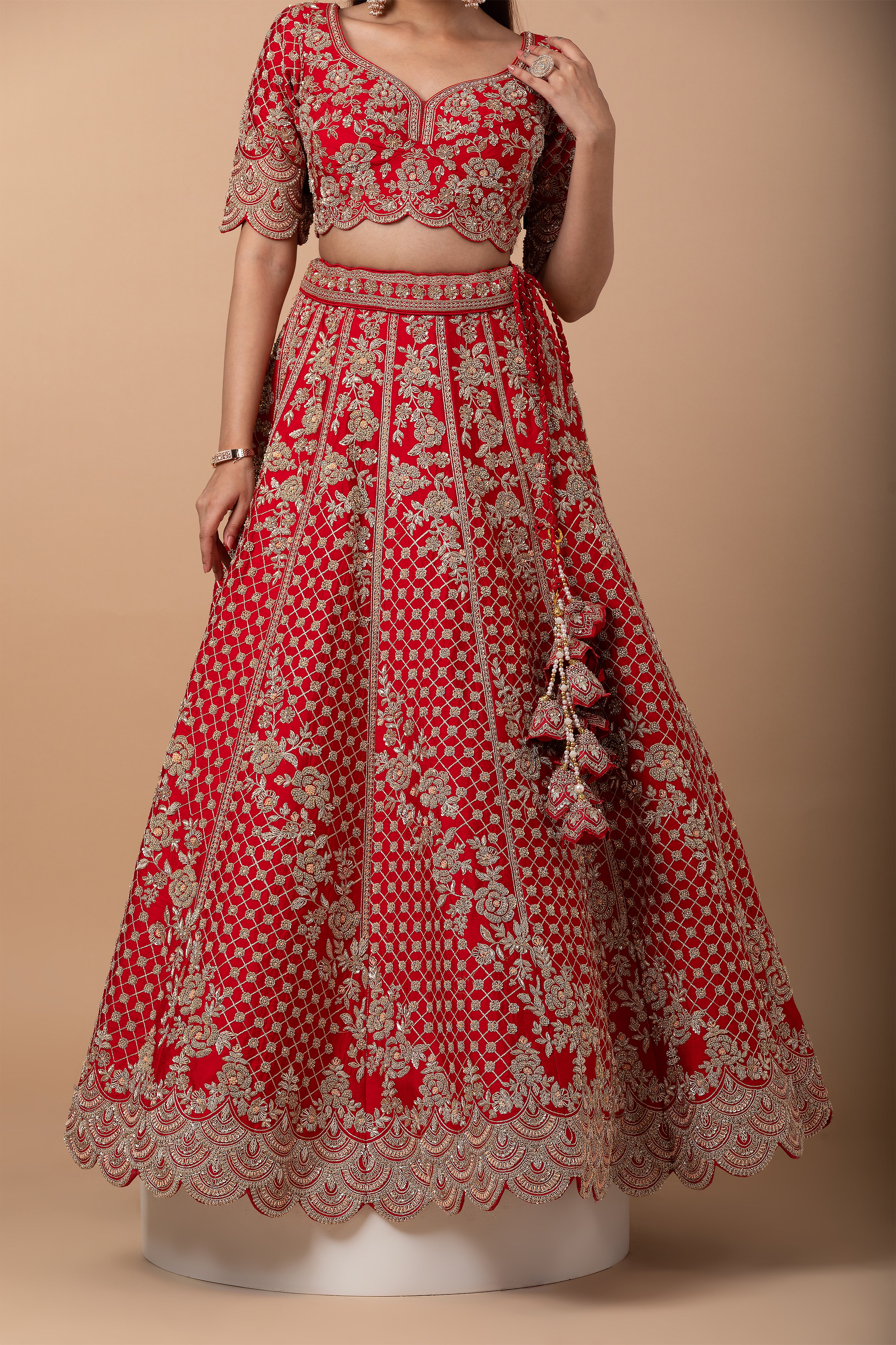 Classic Red Silk lehenga set