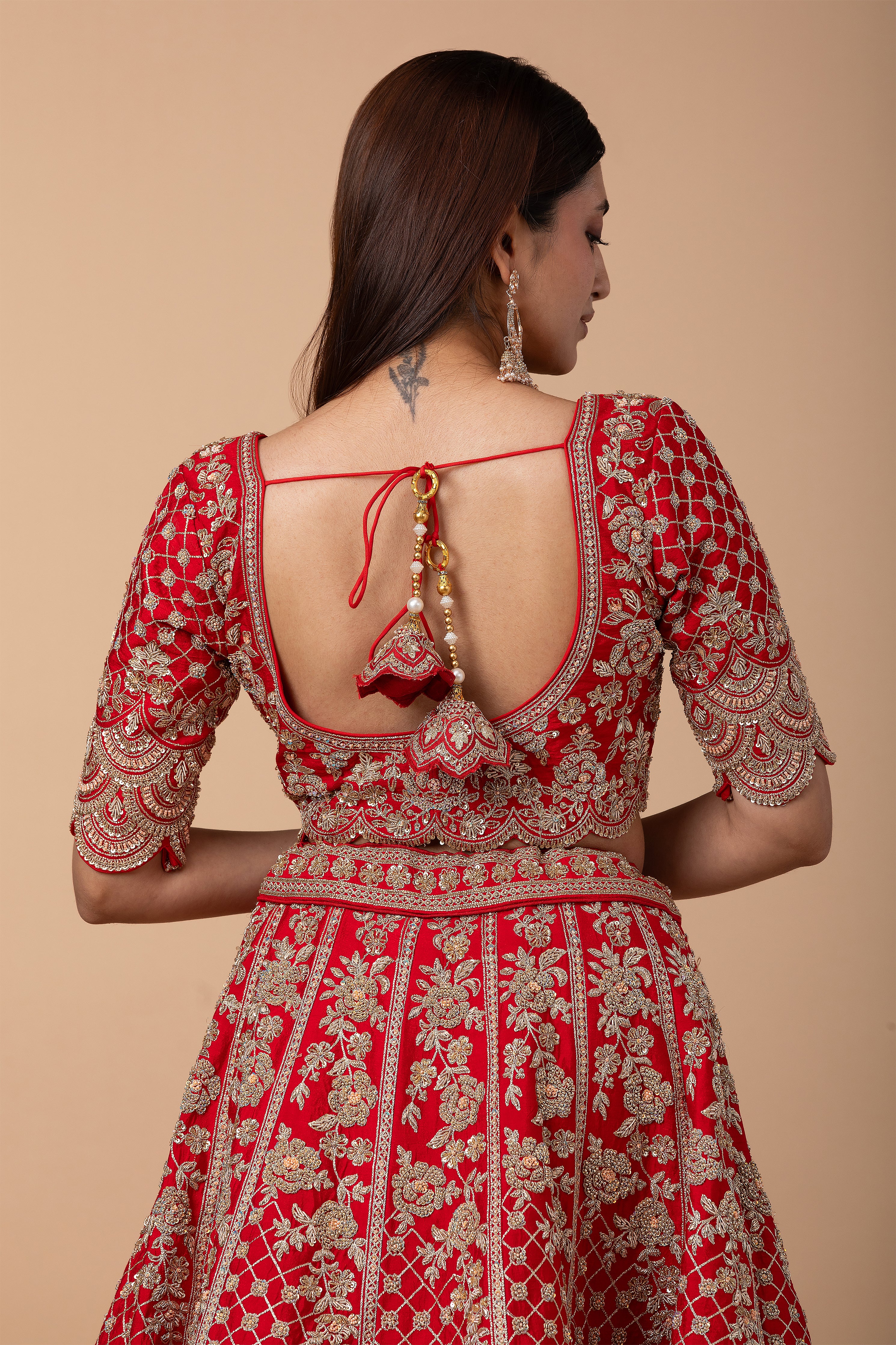 Classic Red Silk lehenga set