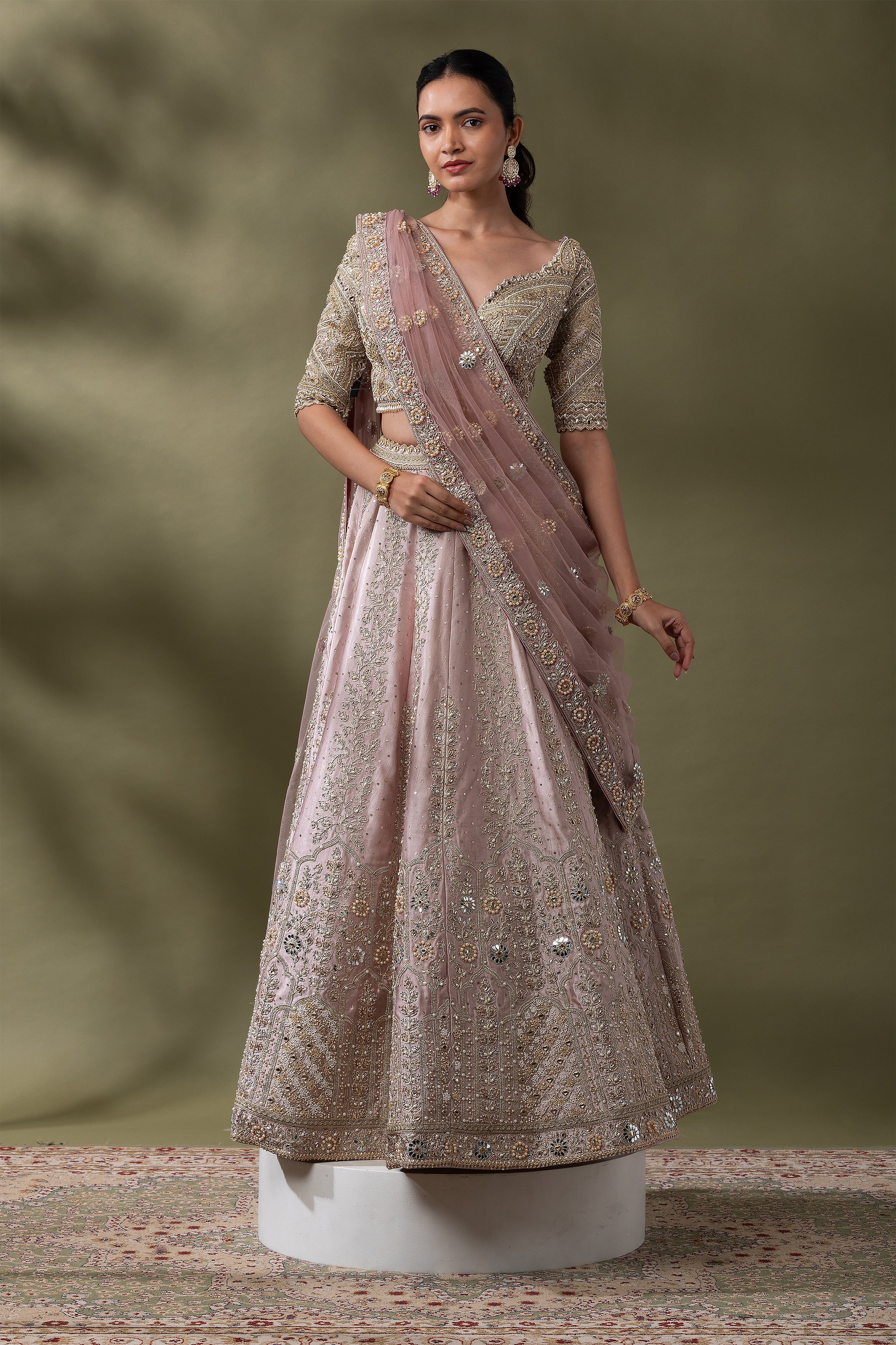 Blush Pink Lehenga set  Mokshaa