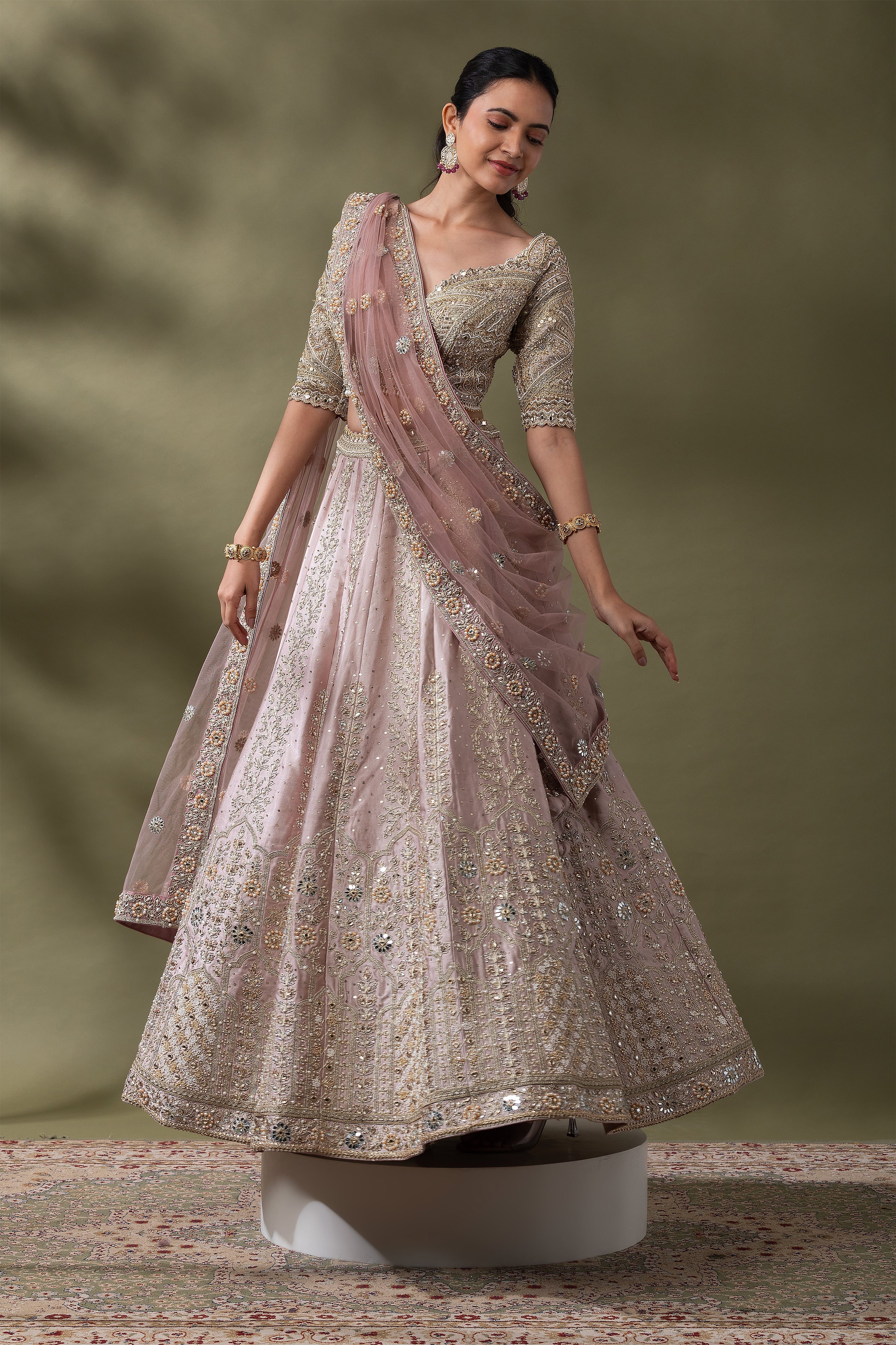 Blush Pink Lehenga set  Mokshaa