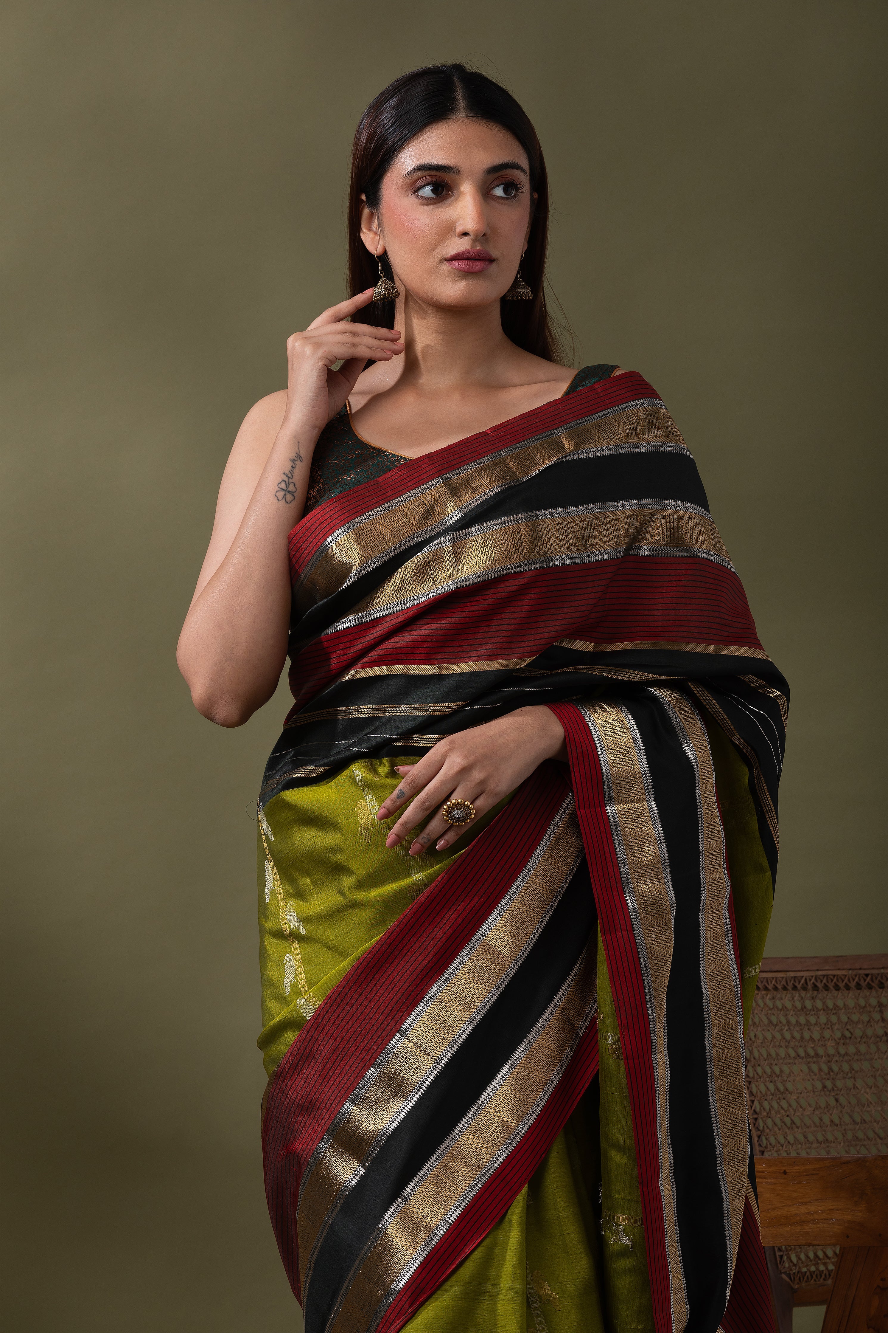 Magenta Soft Silk Saree (Copy)  Mokshaa