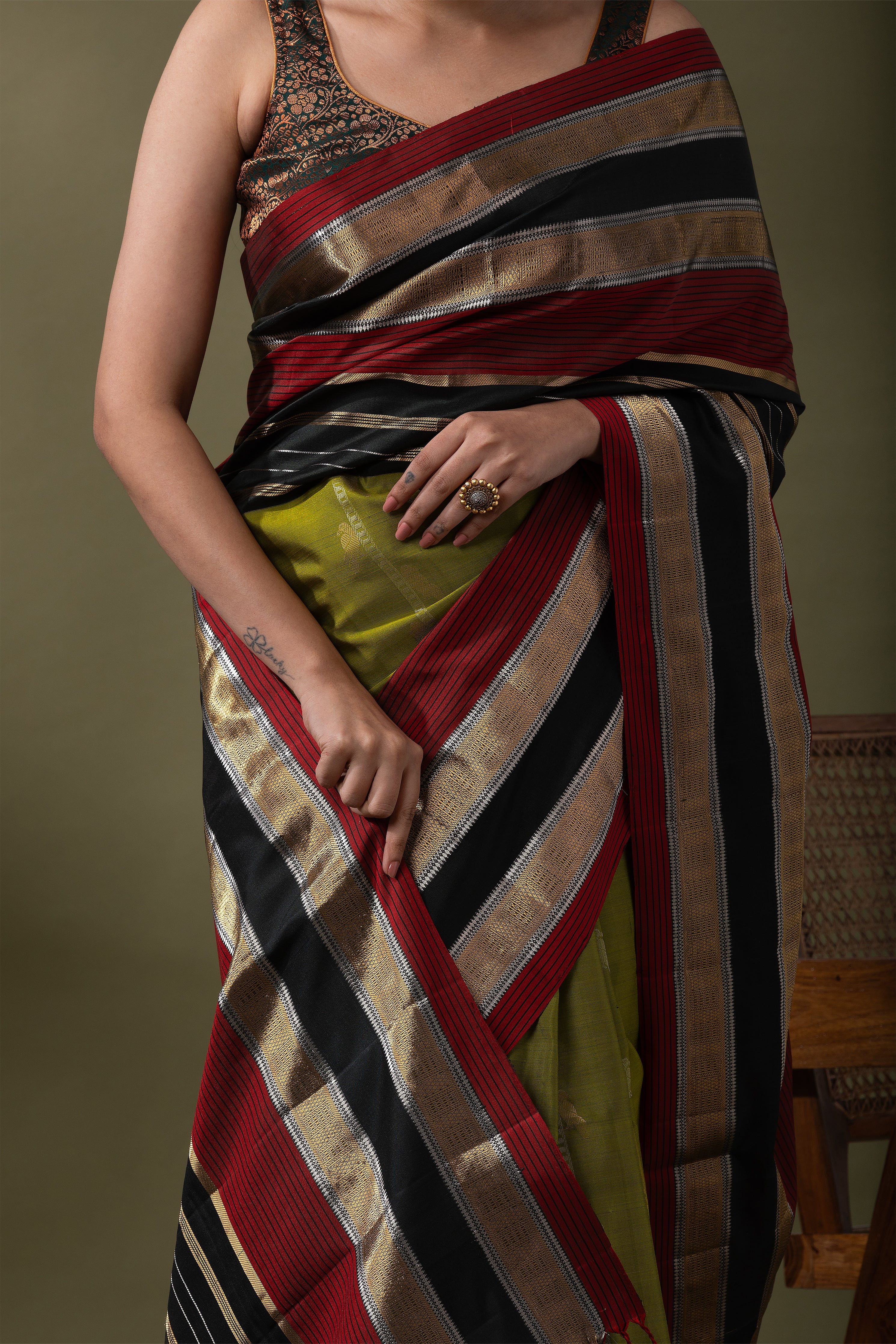 Magenta Soft Silk Saree (Copy)  Mokshaa