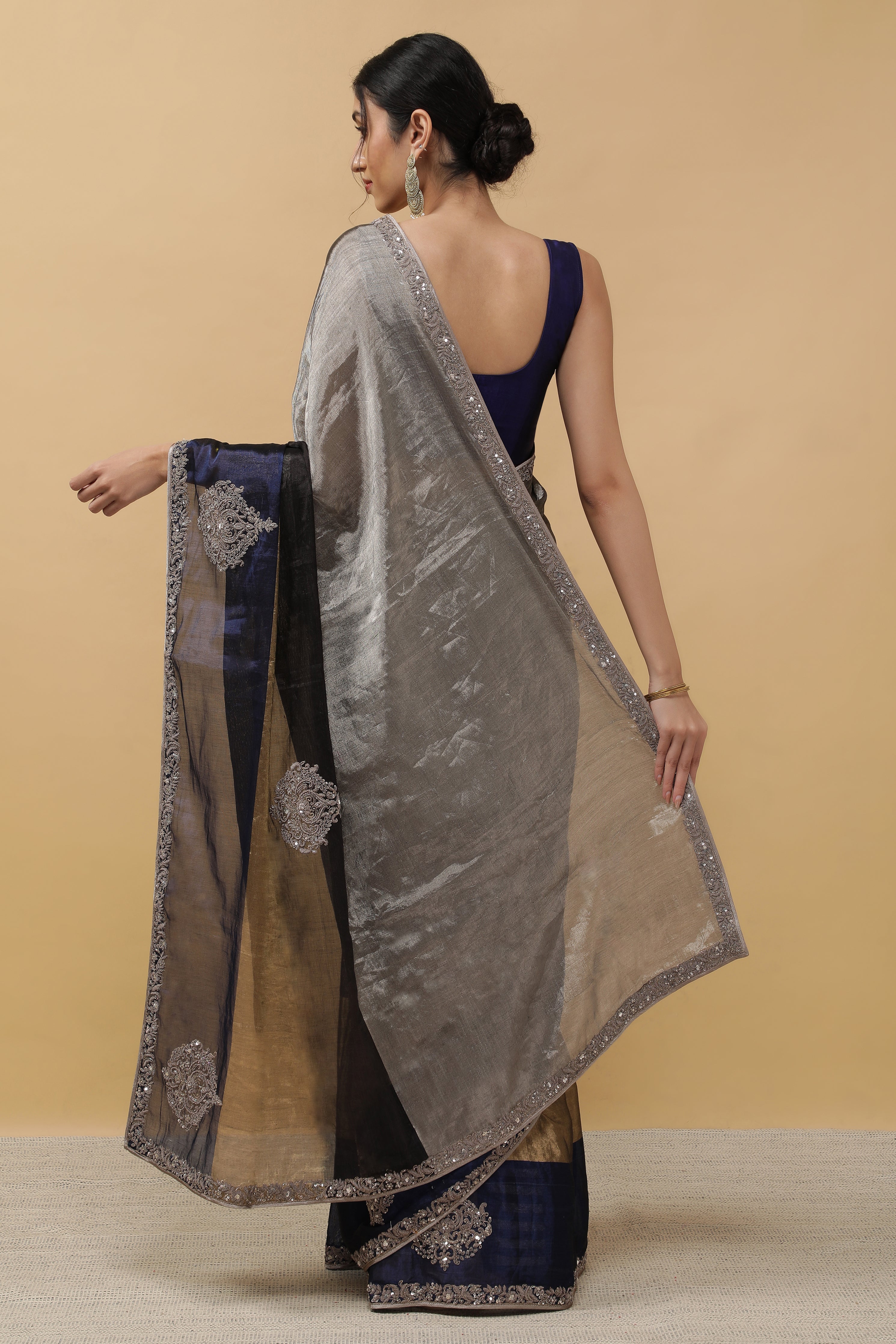 Silver Tissue Saree