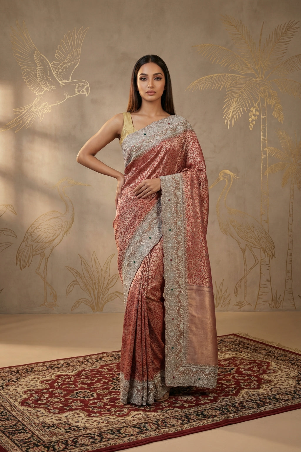 Red Banarasi Silk Saree