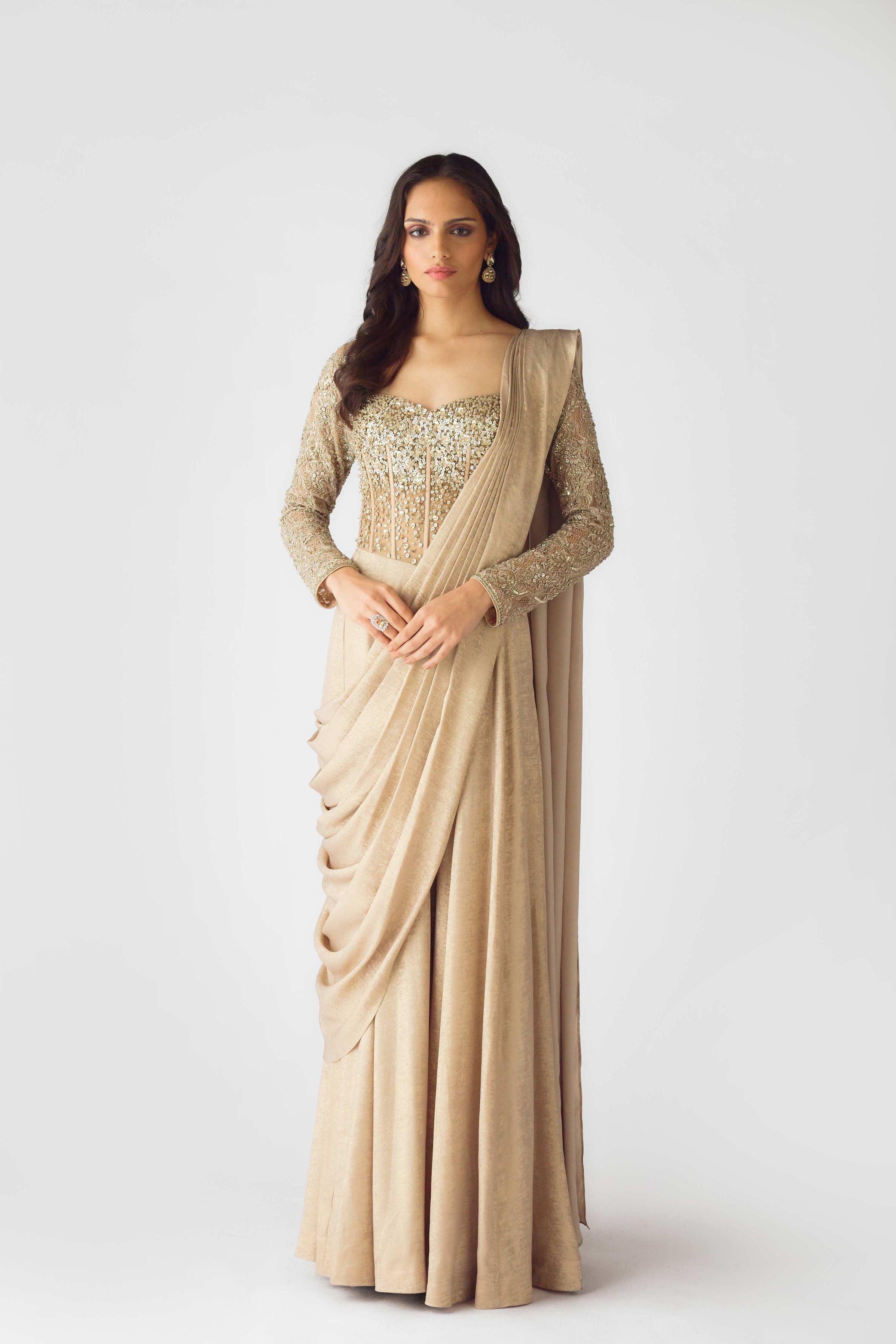 The Champagne Dawn Draped Jumpsuit.