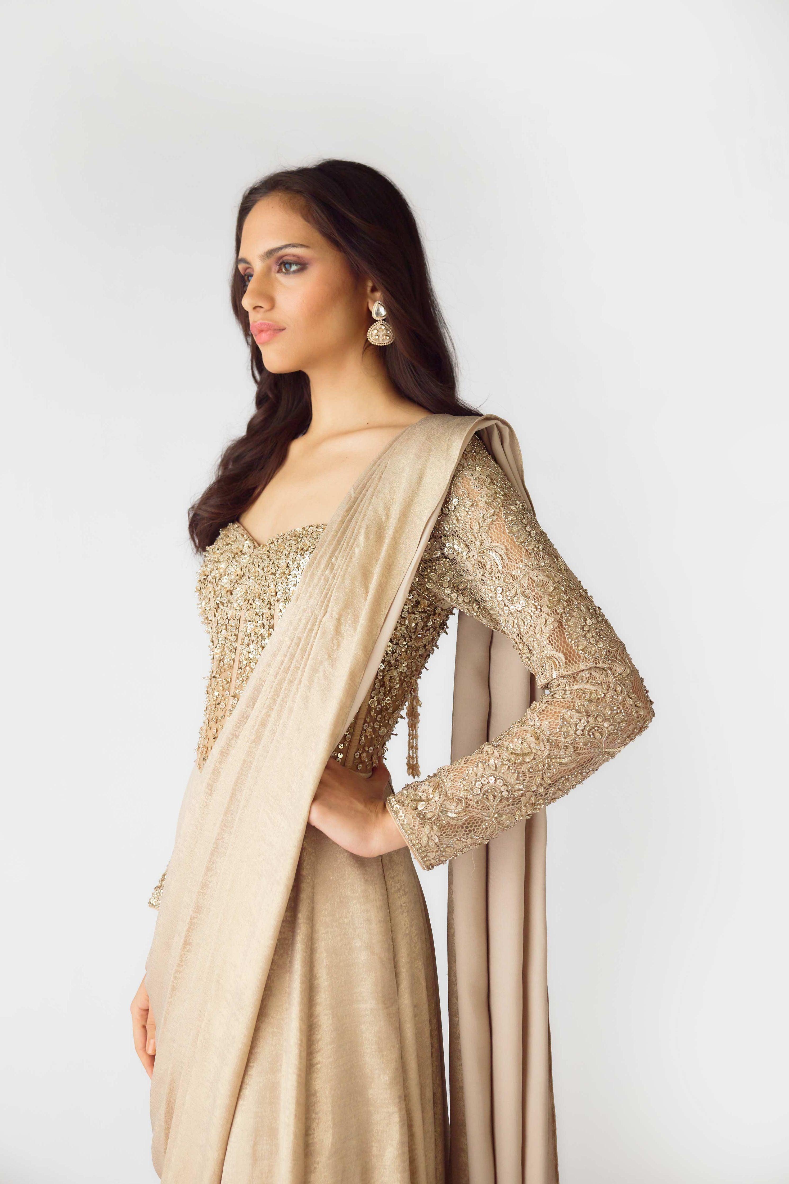 The Champagne Dawn Draped Jumpsuit.